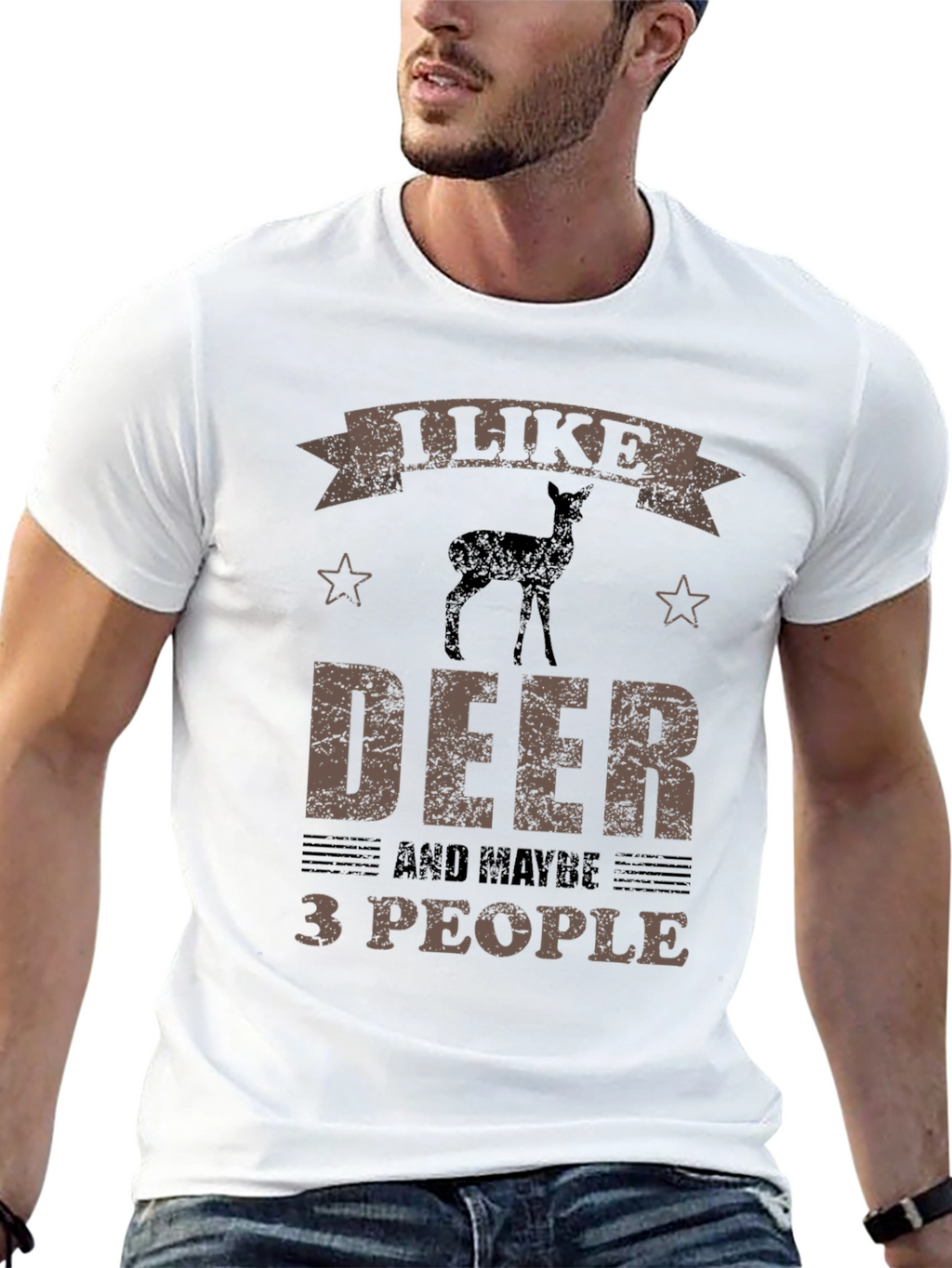 I Like Deer and Maybe 3 People Funny T-Shirt