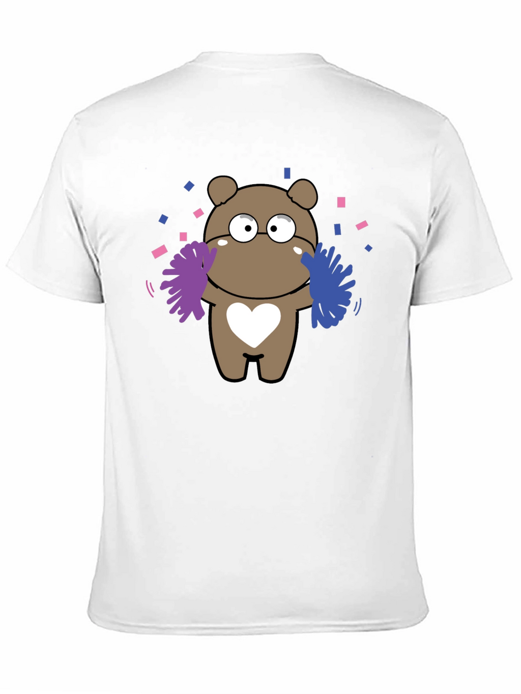 Cute Cheerleader Bear T-Shirt - Black