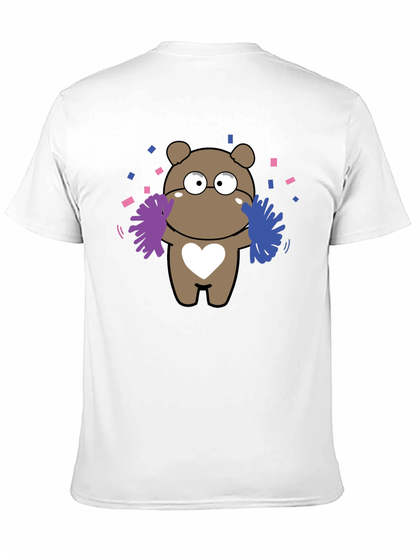 Cute Cheerleader Bear T-Shirt - Black