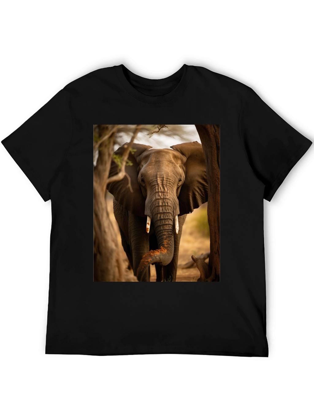 Elephant Graphic Tee - Wildlife Safari Style Shirt