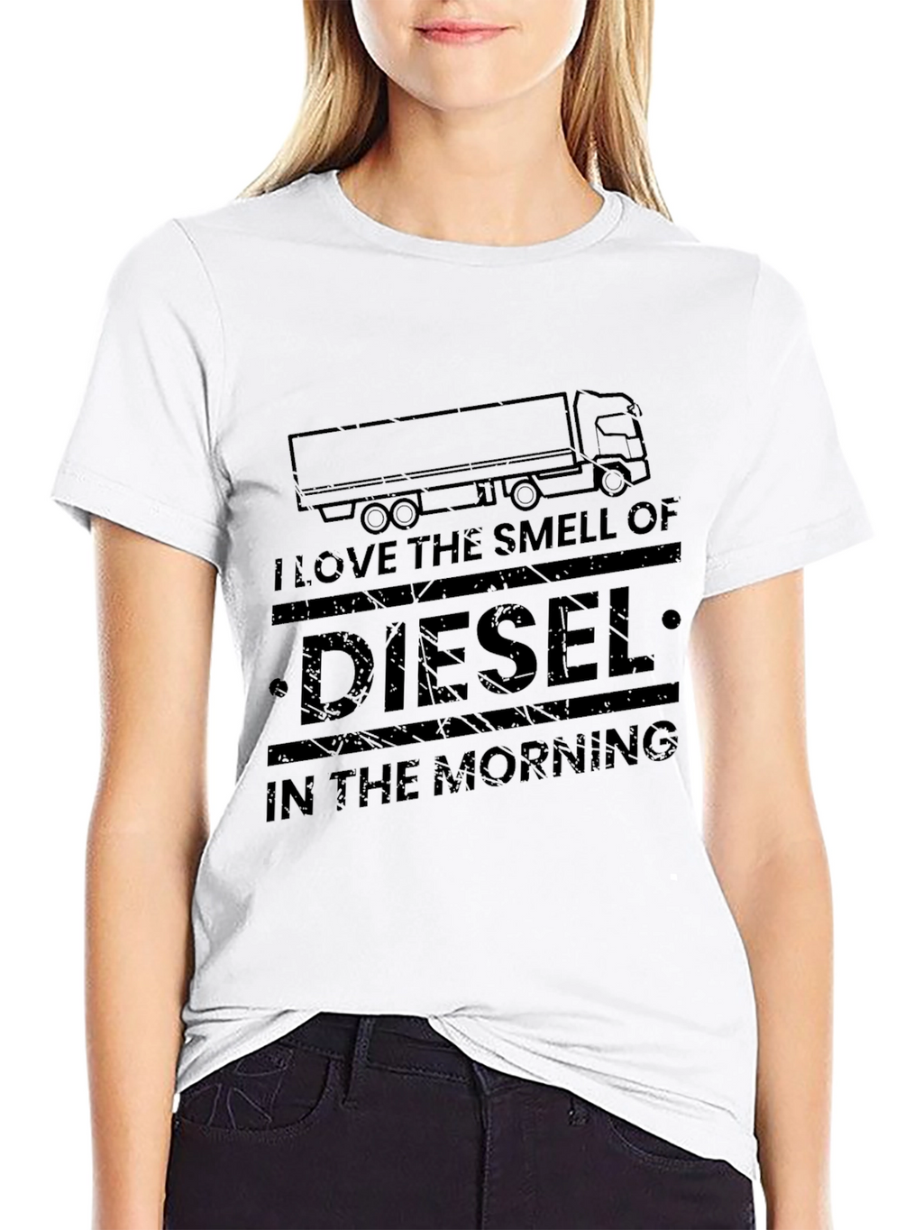 Diesel Smell Trucker Tee -  Mens Black Graphic T-Shirt