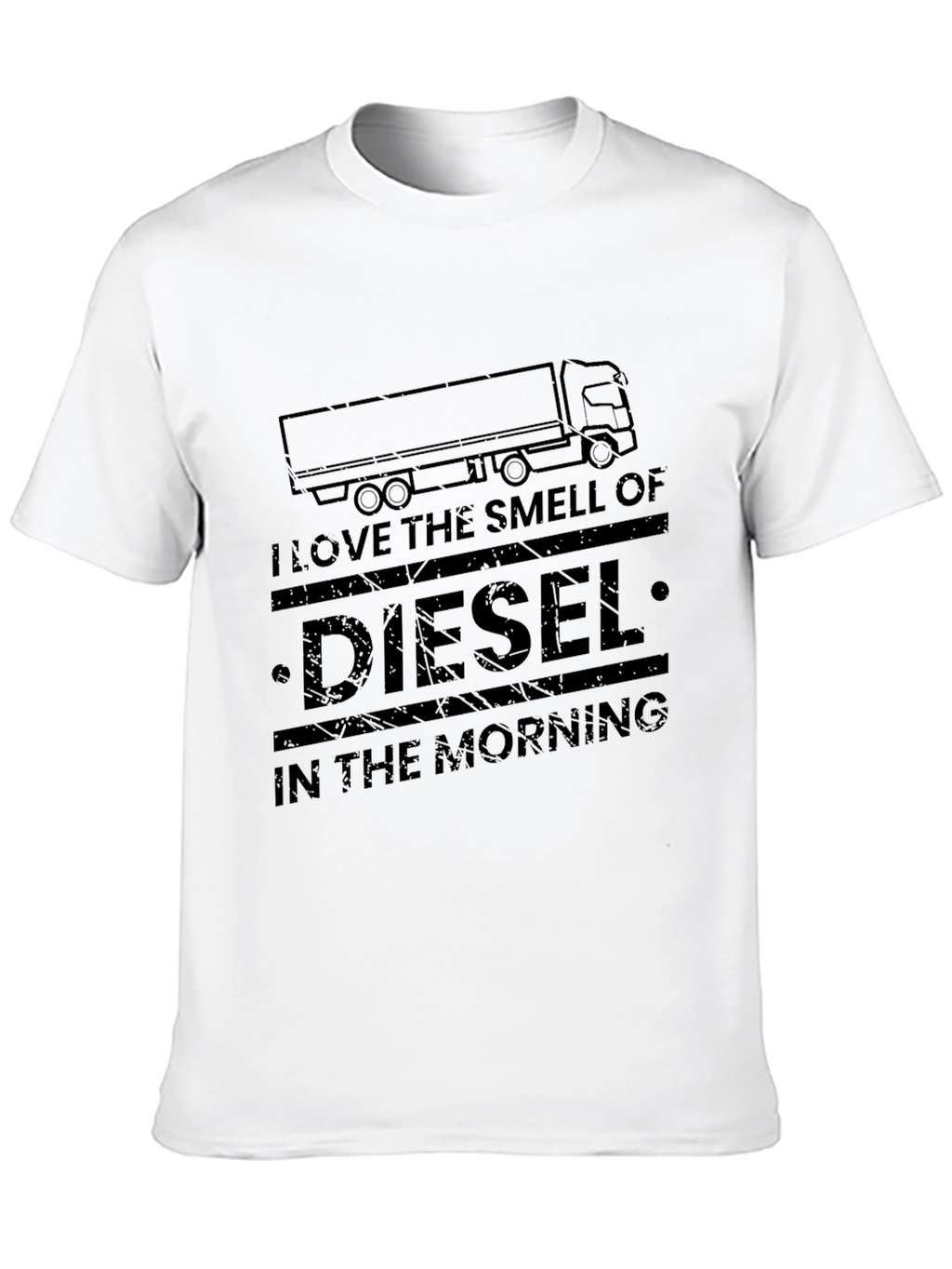 Diesel Smell Trucker Tee -  Mens Black Graphic T-Shirt