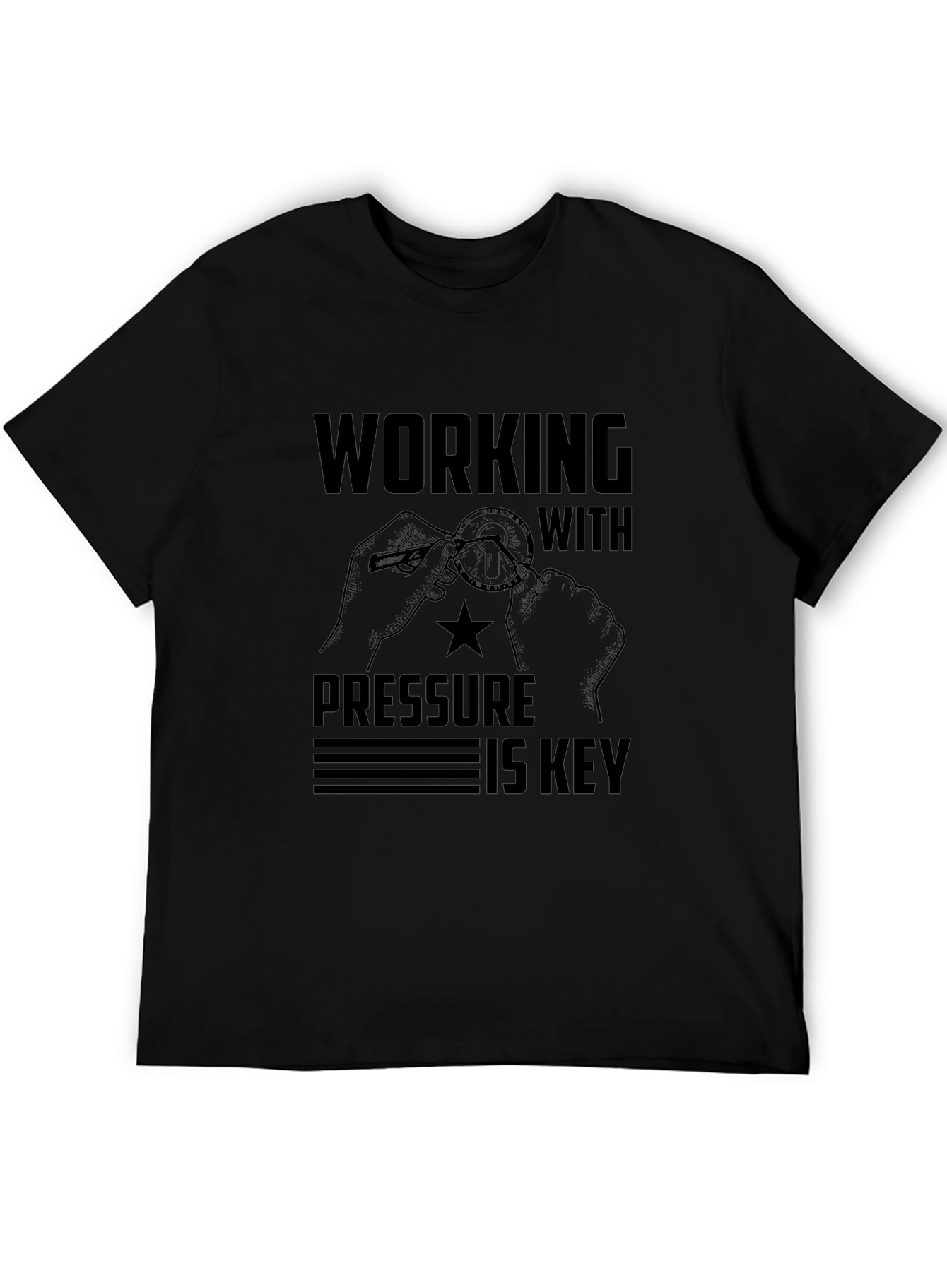 Working Under Pressure Graphic Tee - Black