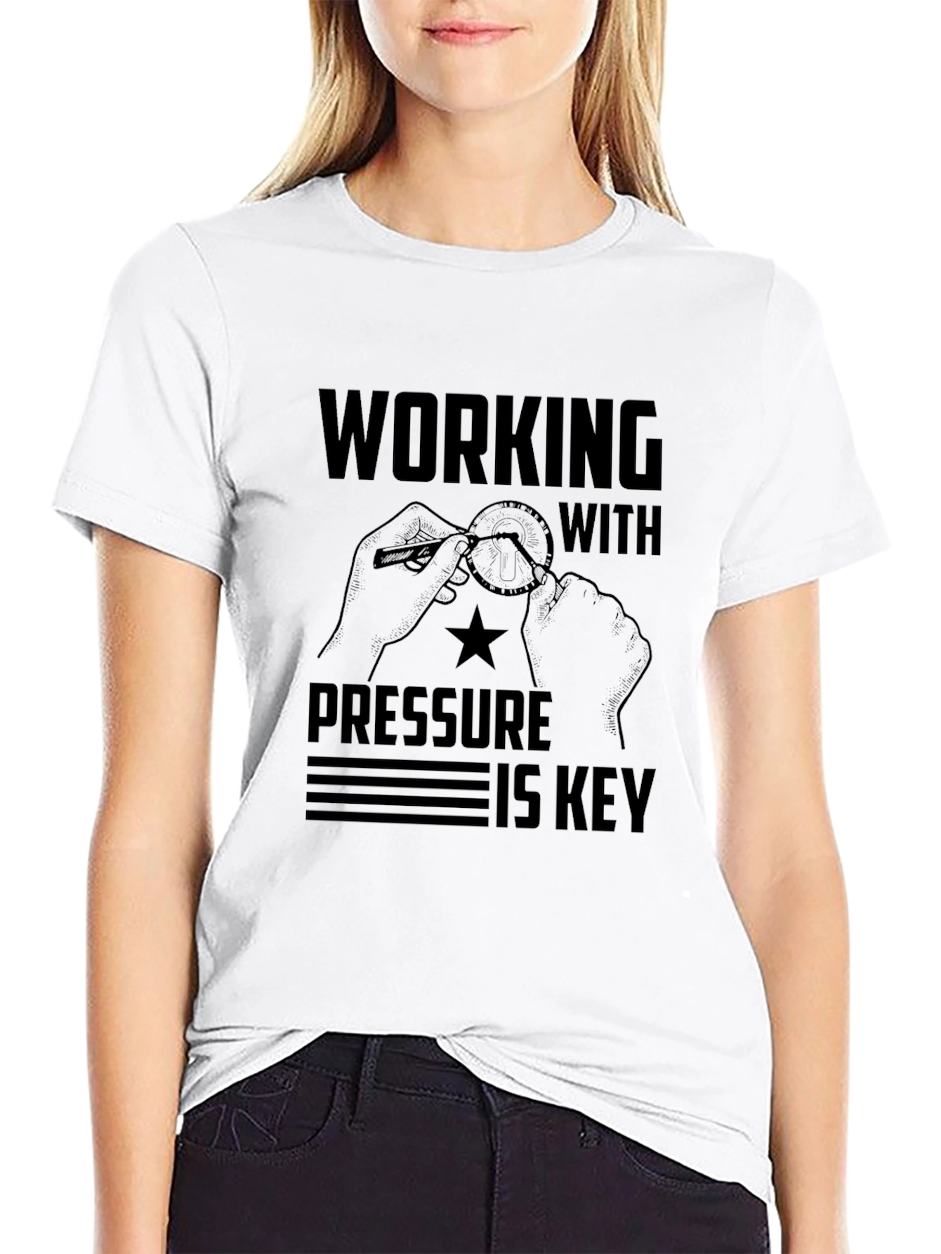 Working Under Pressure Graphic Tee - Black