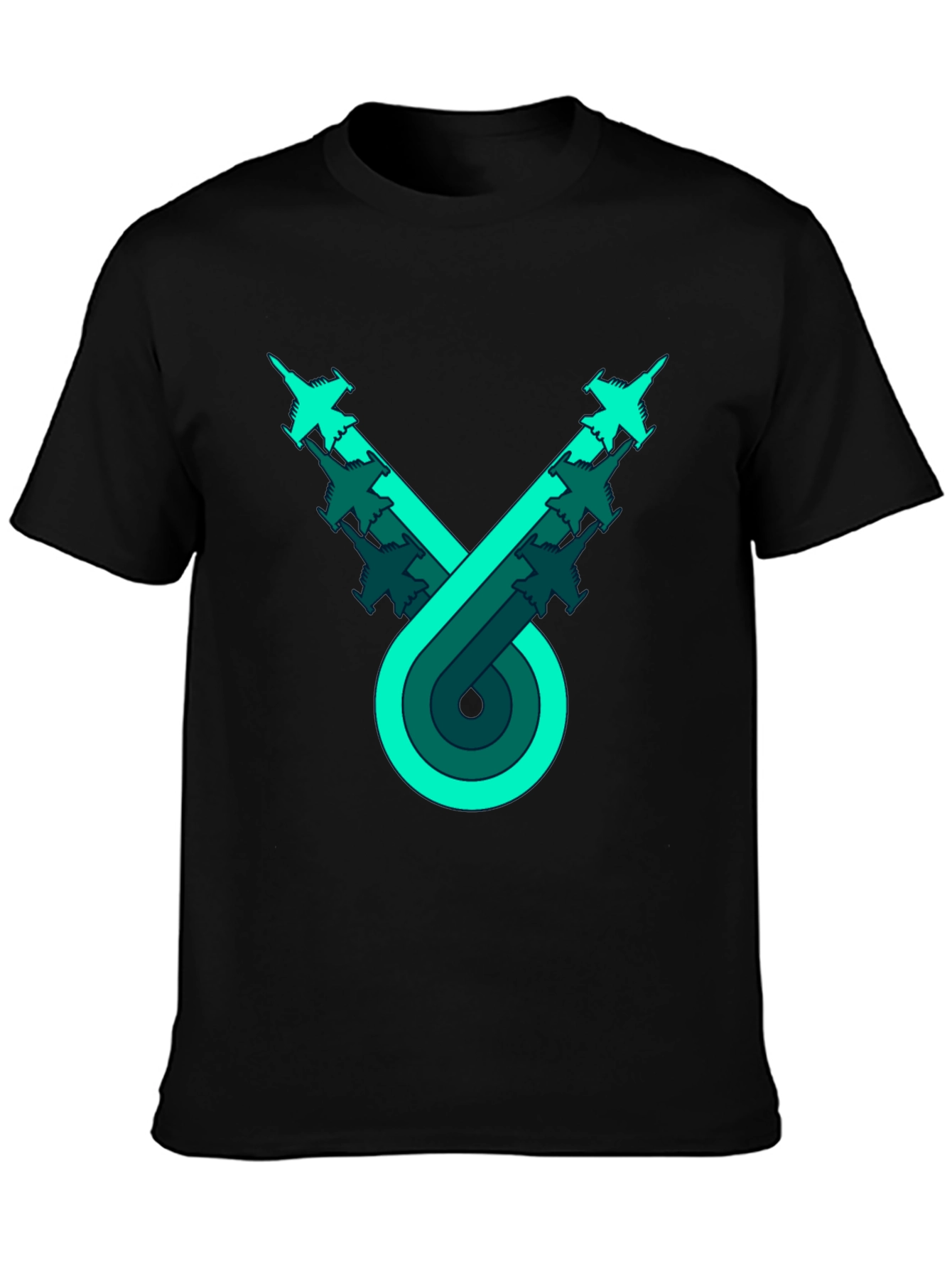 Retro Airplane Formation Graphic Tee - Cool Pilot Style