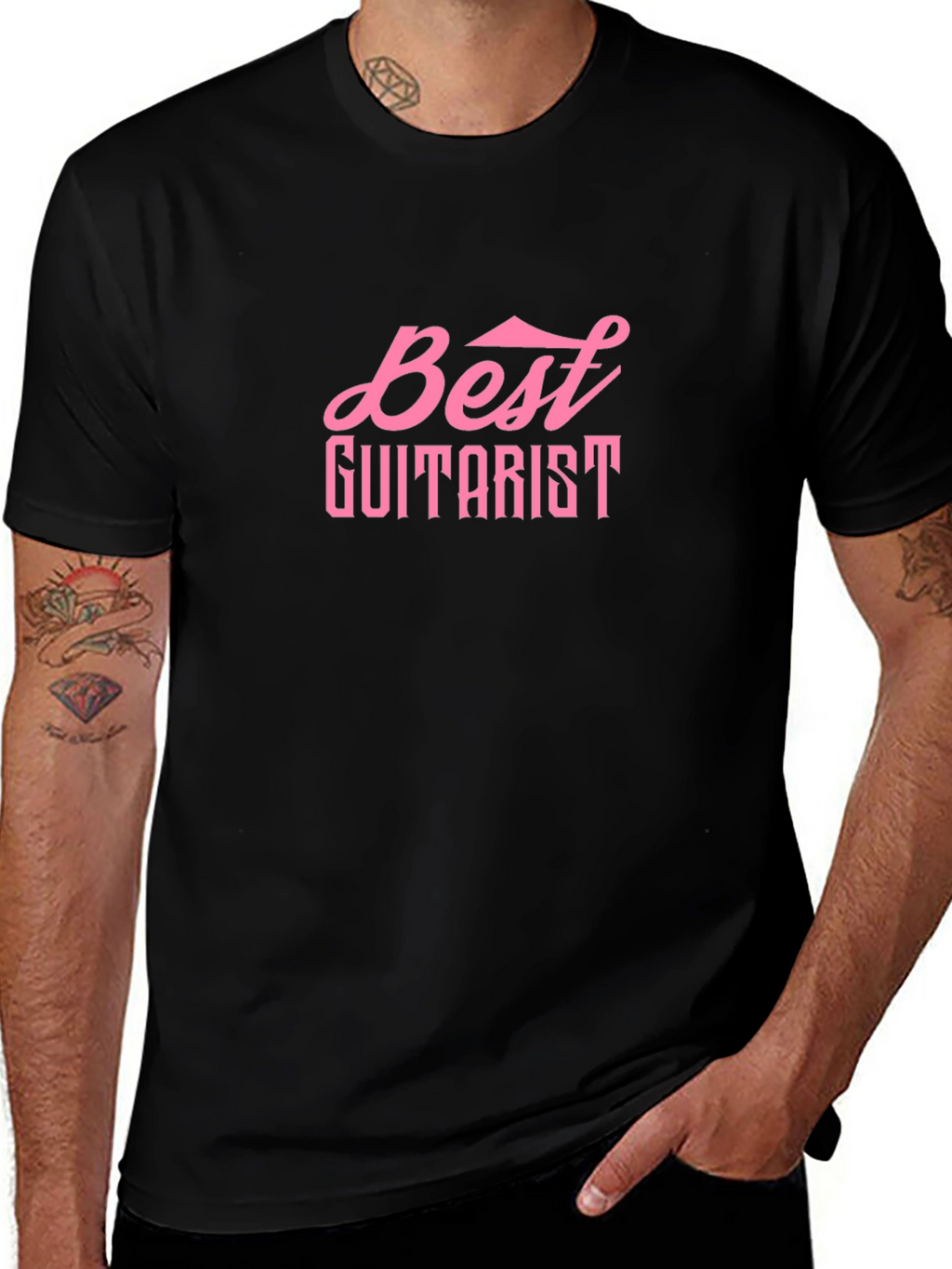 Best Guitarist Black Cotton T-Shirt