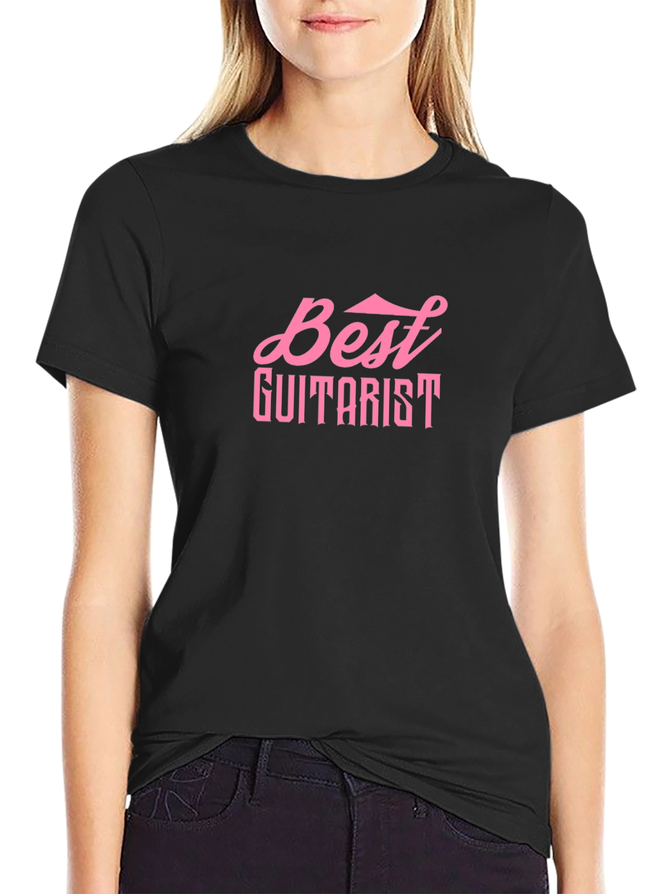 Best Guitarist Black Cotton T-Shirt