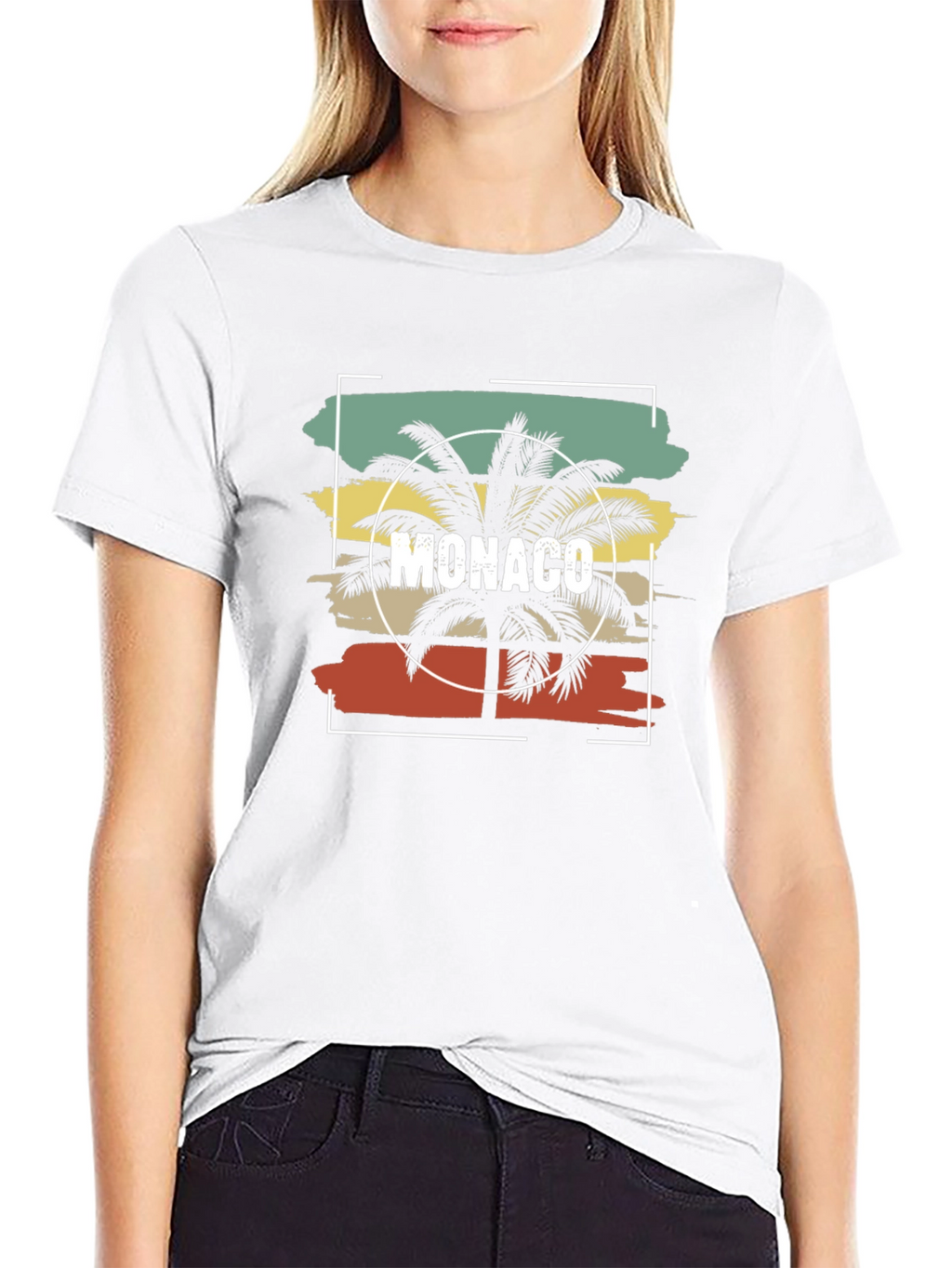 Monaco Palm Tree Graphic Tee - Island Vibes