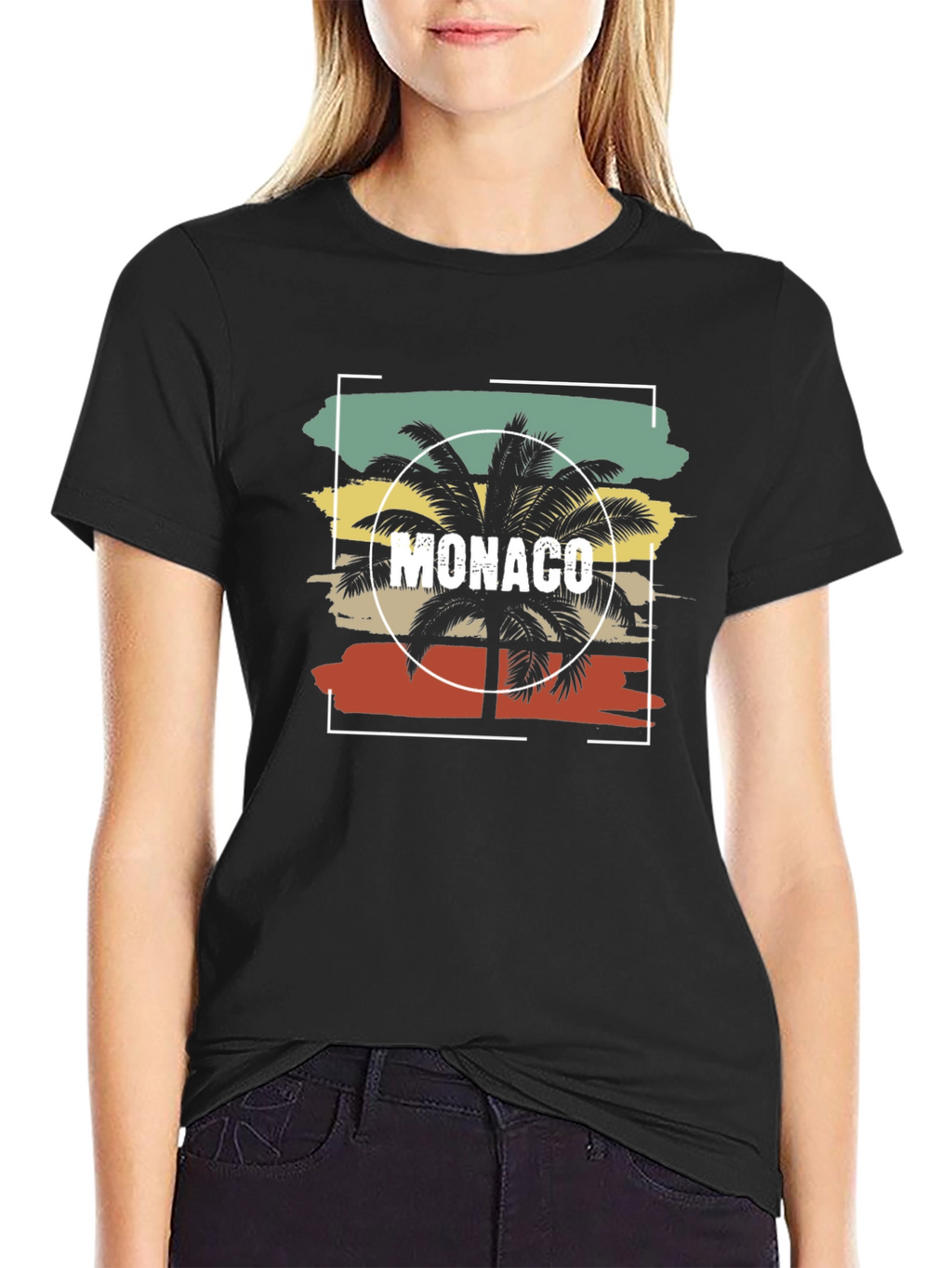Monaco Palm Tree Graphic Tee - Island Vibes
