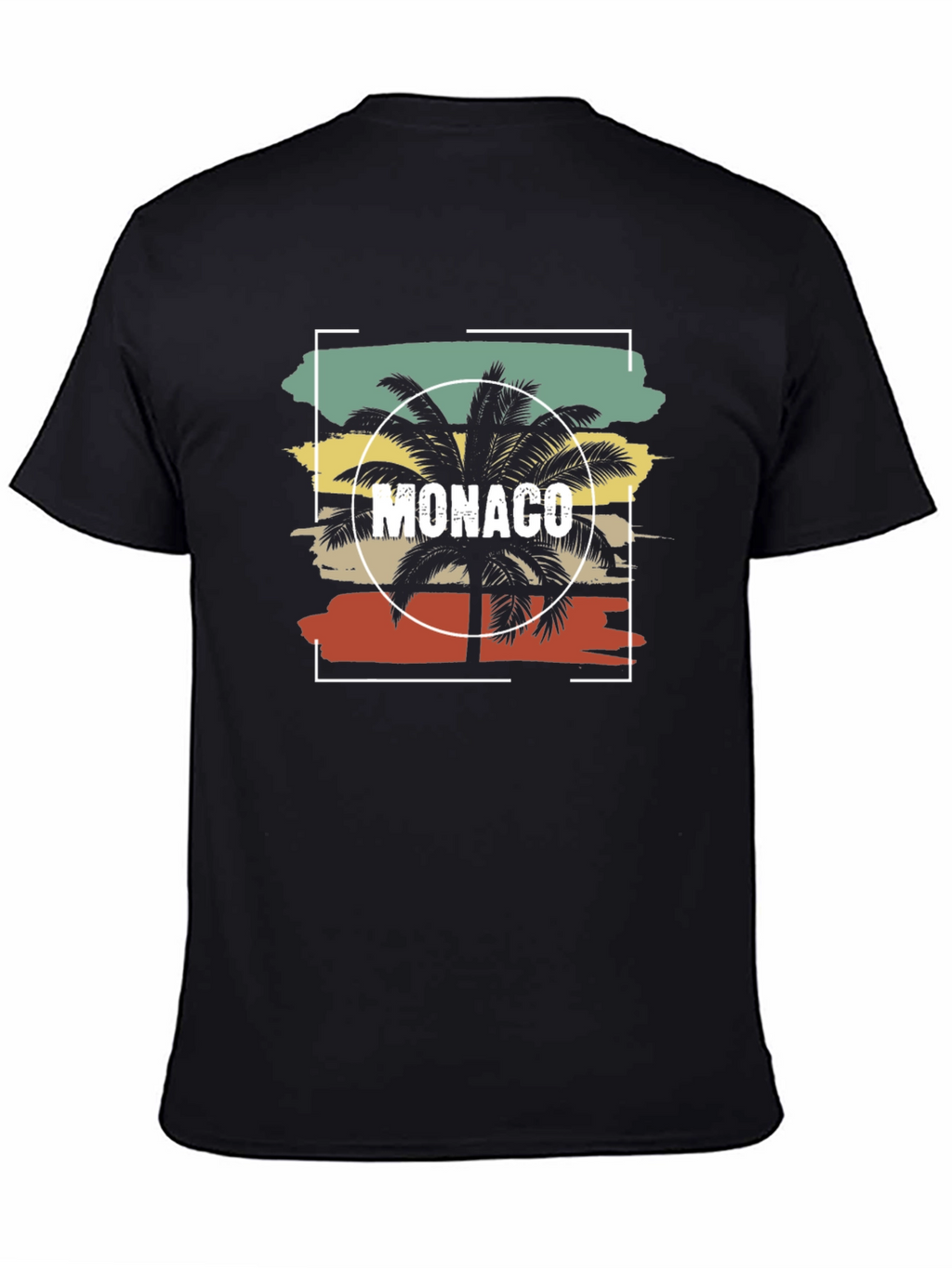 Monaco Palm Tree Graphic Tee - Island Vibes