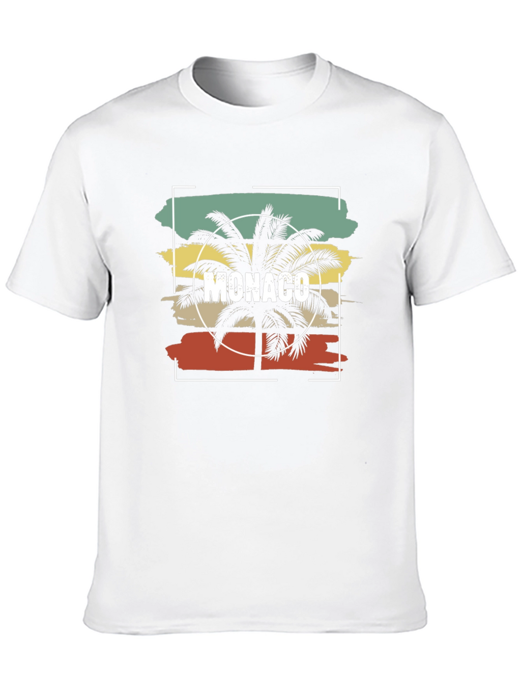 Monaco Palm Tree Graphic Tee - Island Vibes