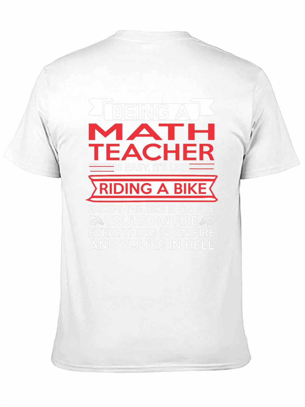 Funny Math Teacher Riding a Bike T-Shirt