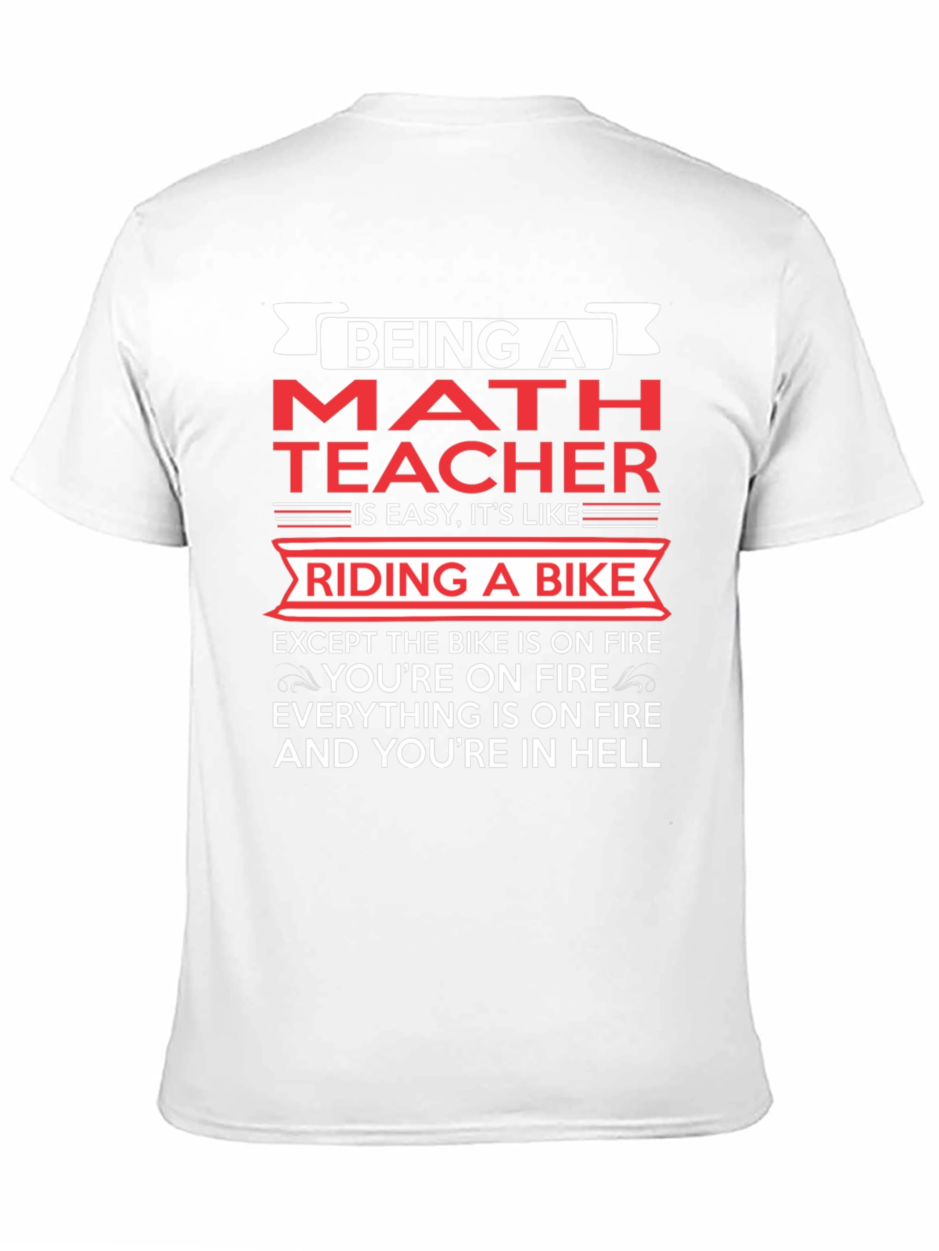 Funny Math Teacher Riding a Bike T-Shirt