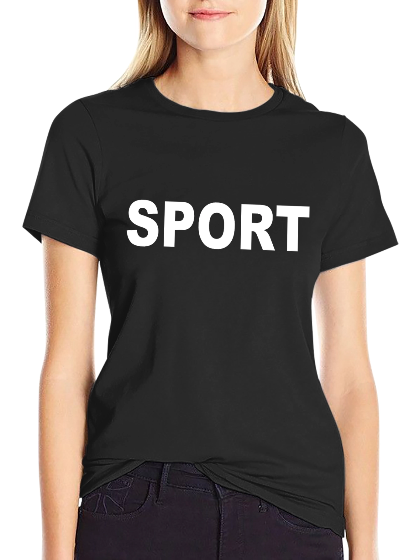 Mens Black SPORT Graphic T-Shirt