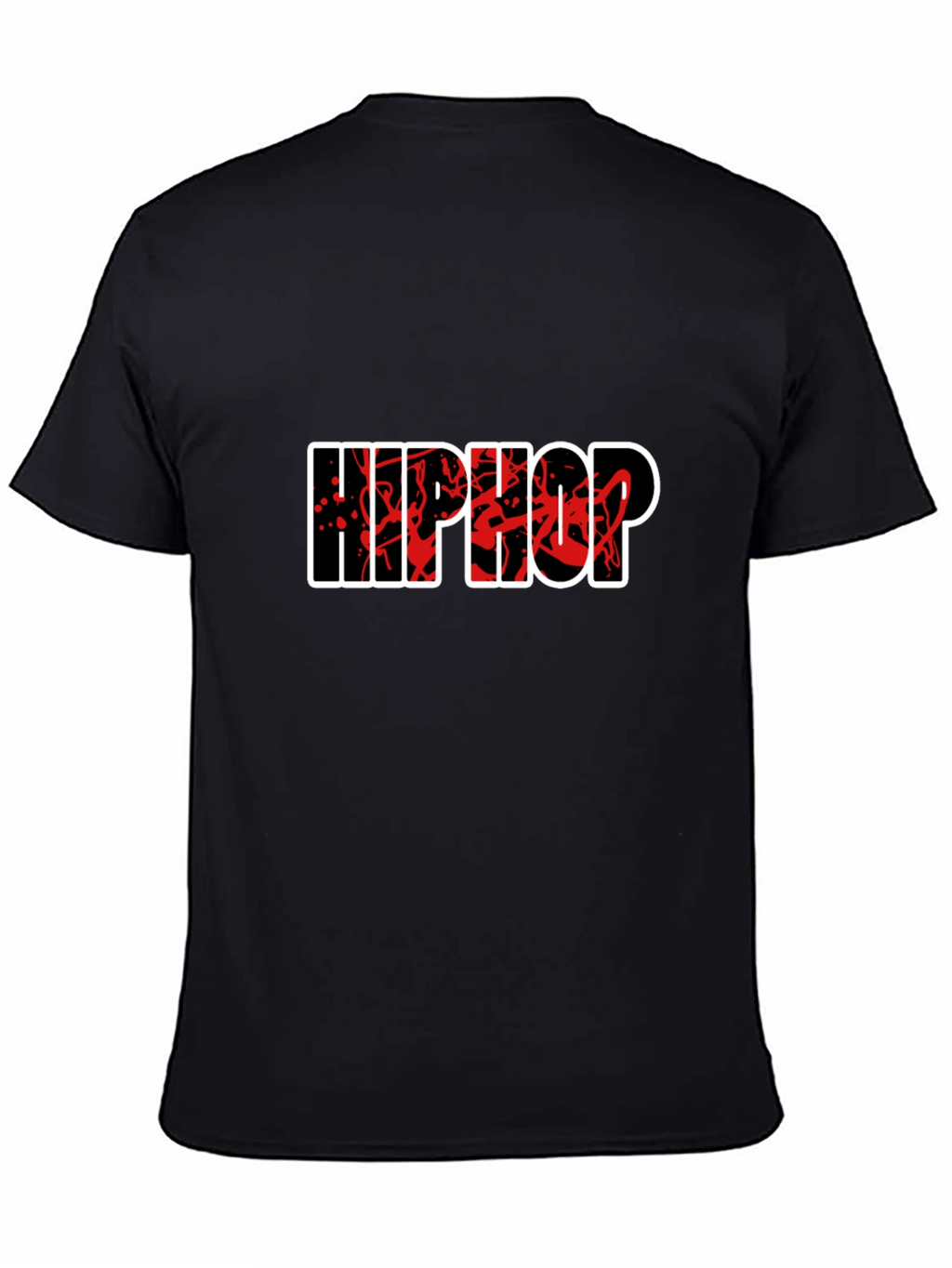 Hip Hop Graphic Tee - Stylish Black Cotton T-Shirt