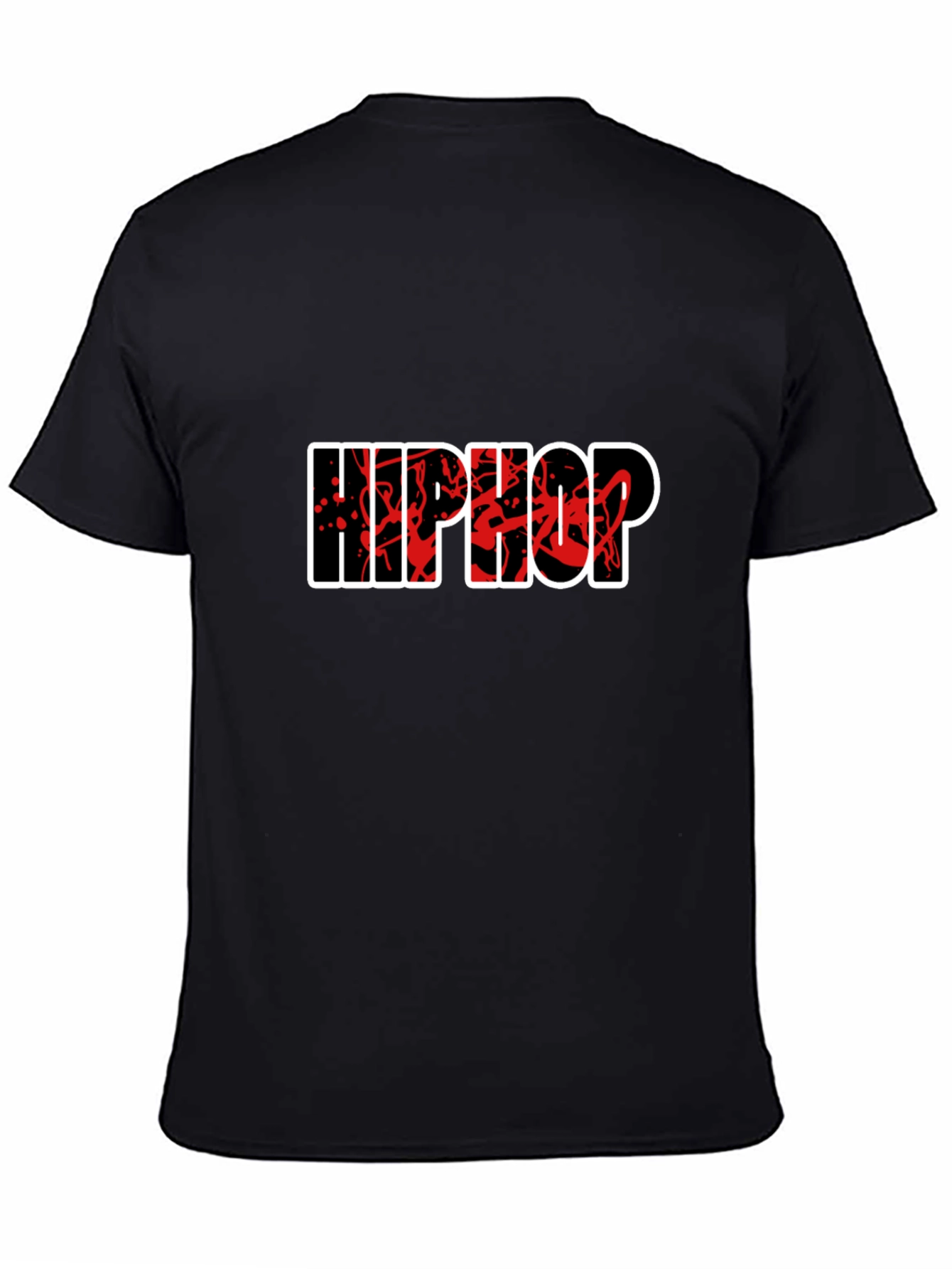 Hip Hop Graphic Tee - Stylish Black Cotton T-Shirt