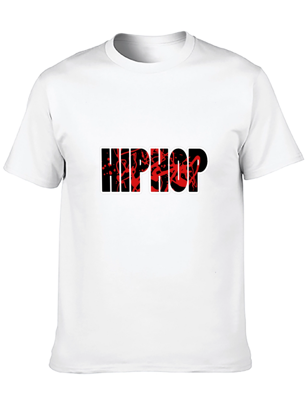 Hip Hop Graphic Tee - Stylish Black Cotton T-Shirt