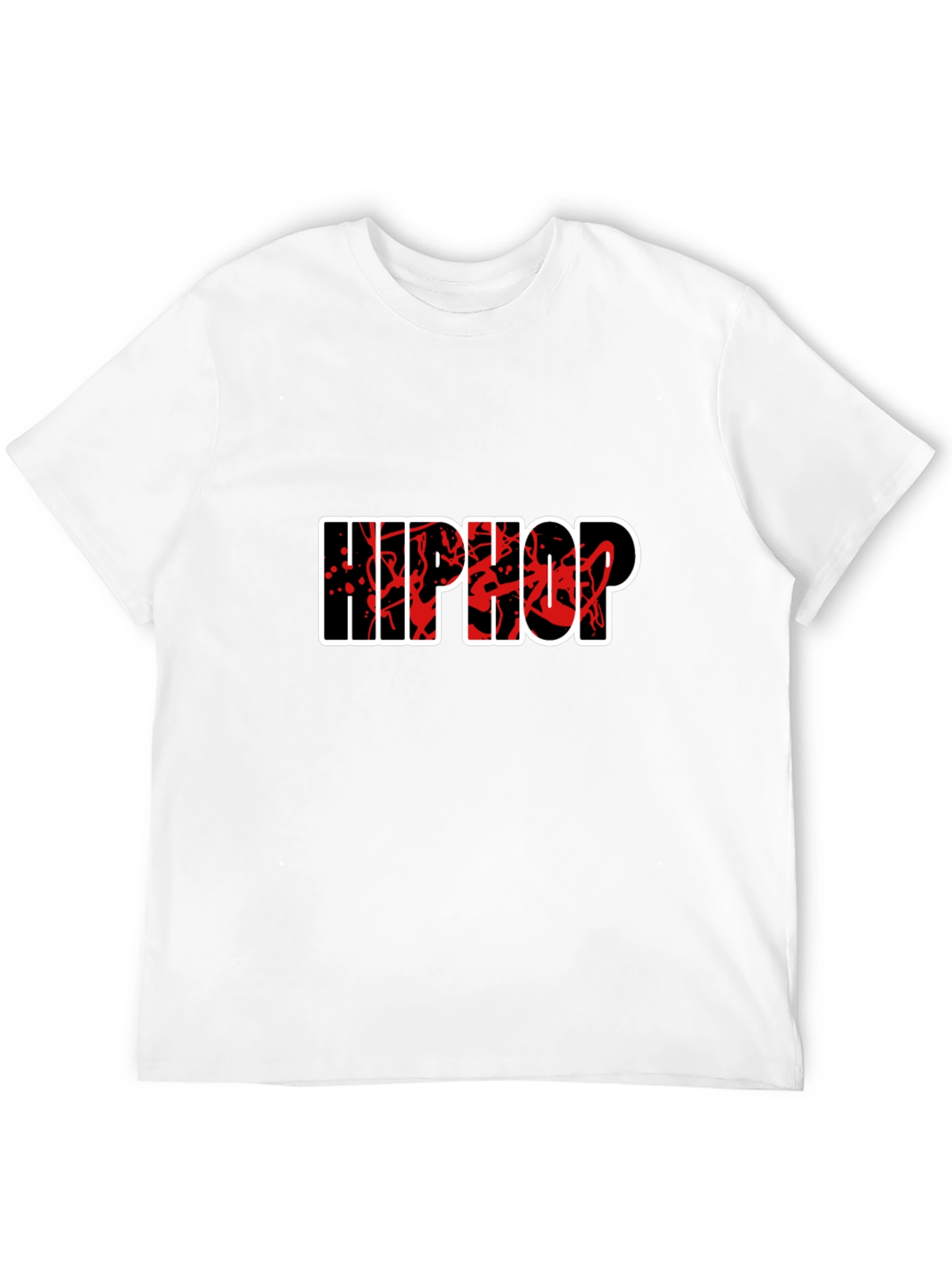 Hip Hop Graphic Tee - Stylish Black Cotton T-Shirt