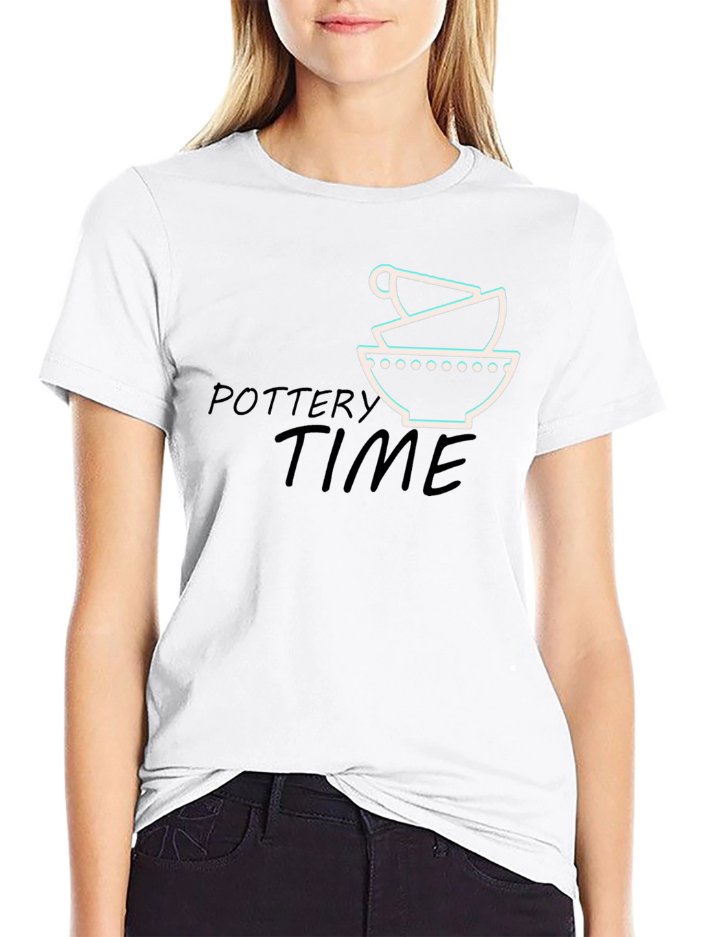 Pottery Time Black Graphic Tee