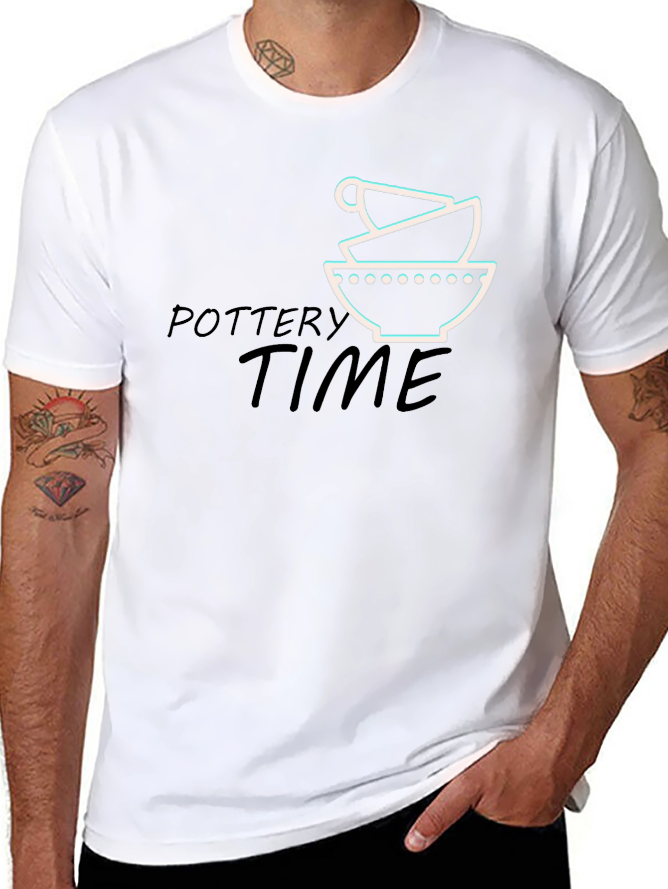 Pottery Time Black Graphic Tee