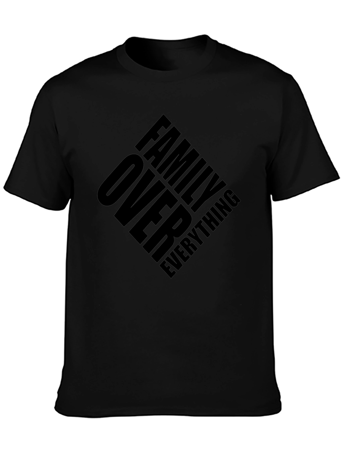 Family Over Everything Black Graphic Tee