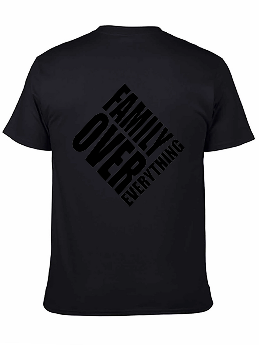 Family Over Everything Black Graphic Tee