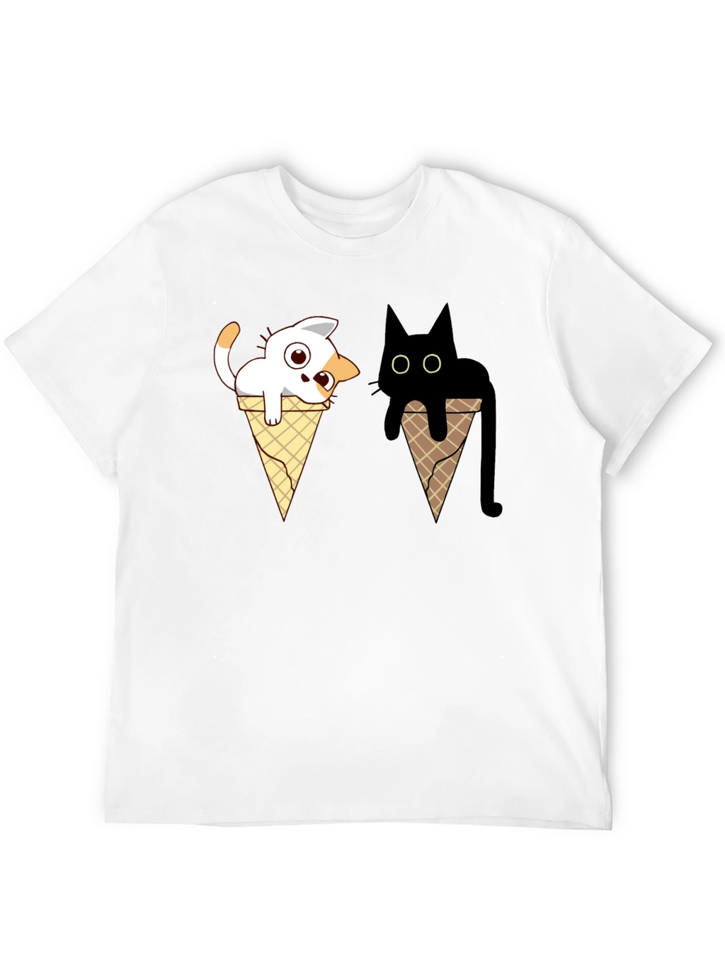 Cute Cat Ice Cream Cone T-Shirt
