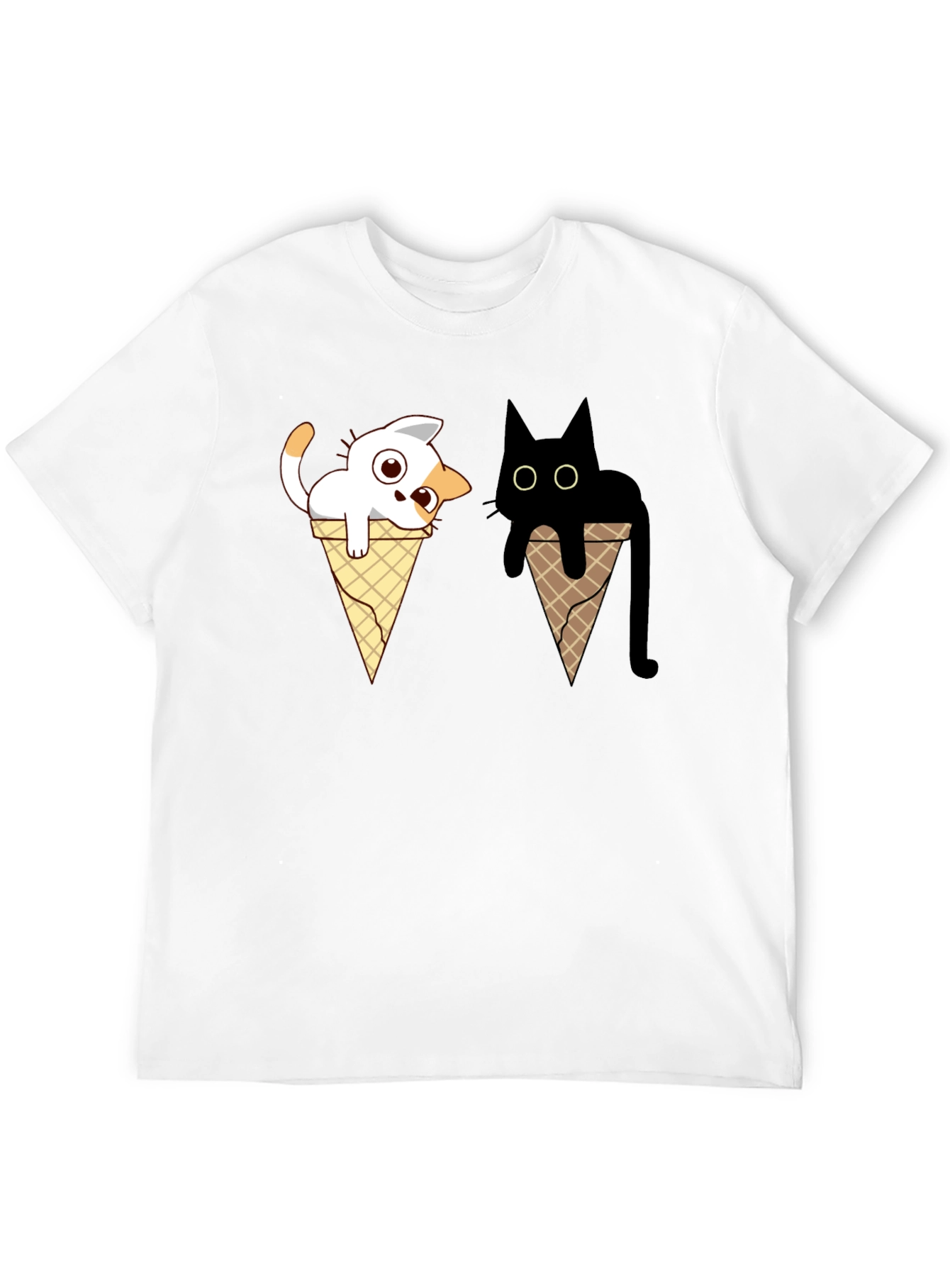Cute Cat Ice Cream Cone T-Shirt