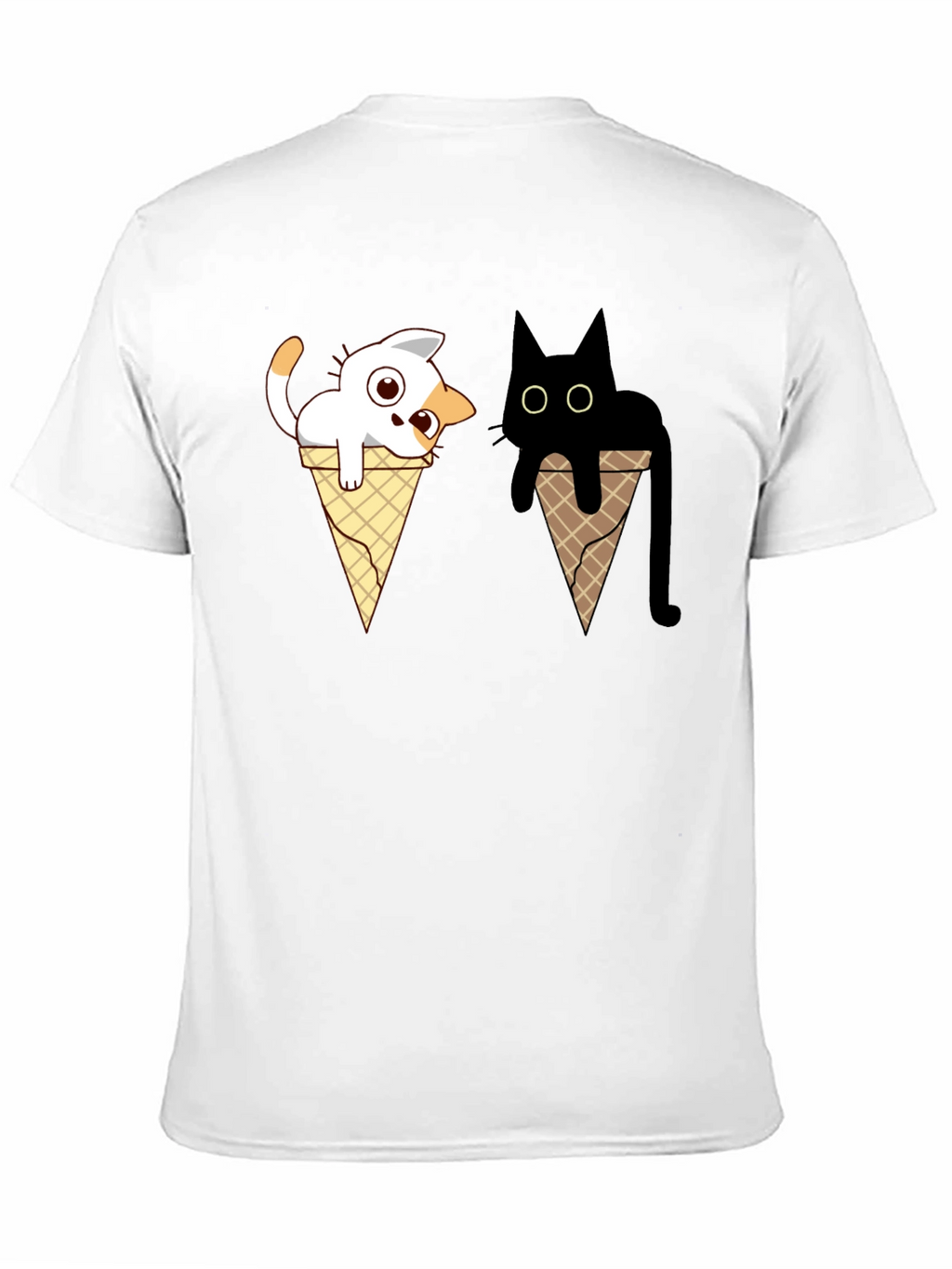 Cute Cat Ice Cream Cone T-Shirt