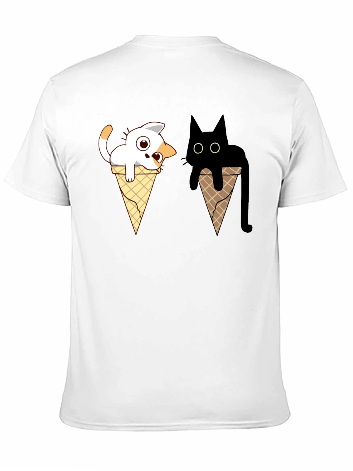 Cute Cat Ice Cream Cone T-Shirt