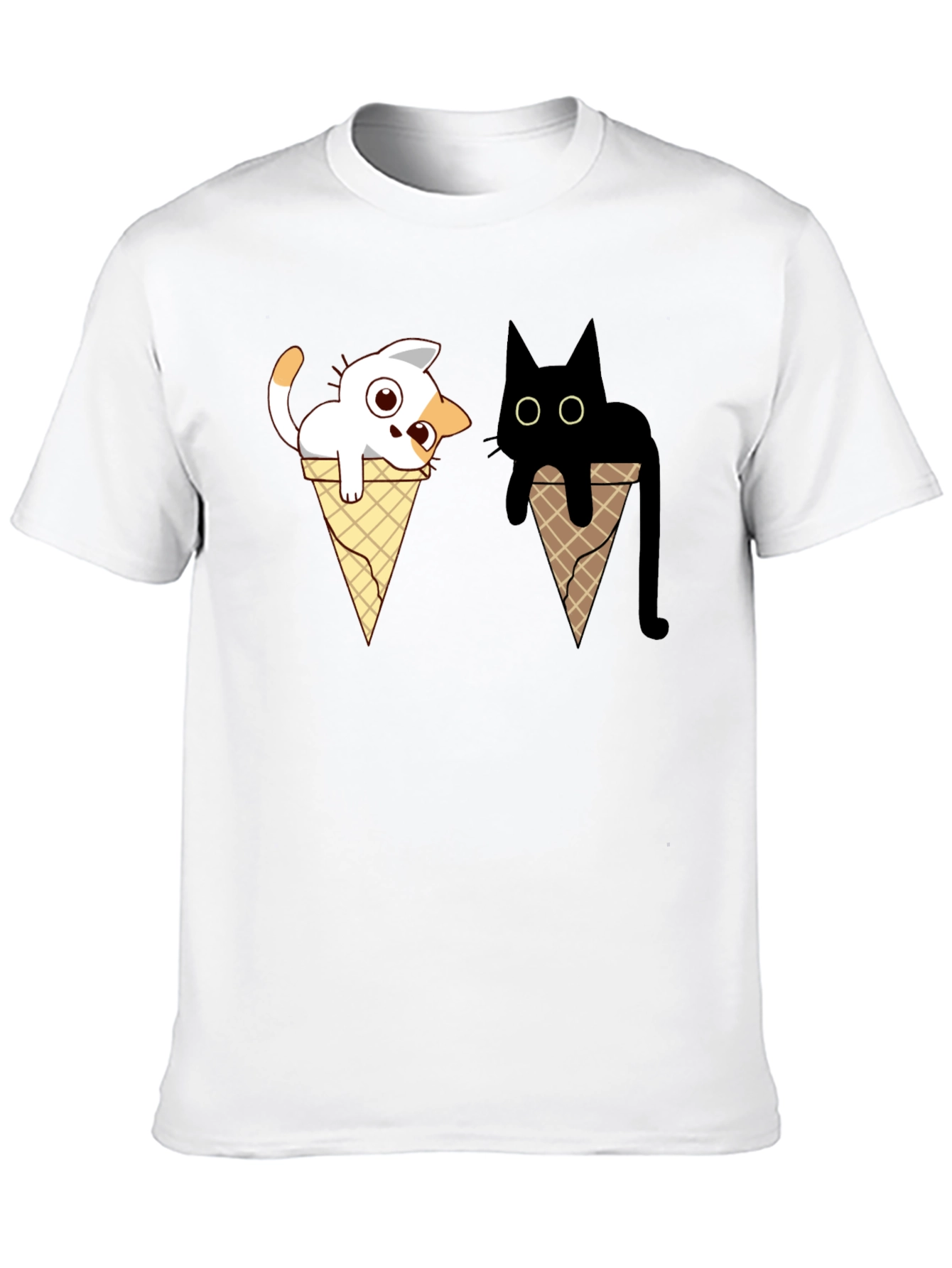 Cute Cat Ice Cream Cone T-Shirt