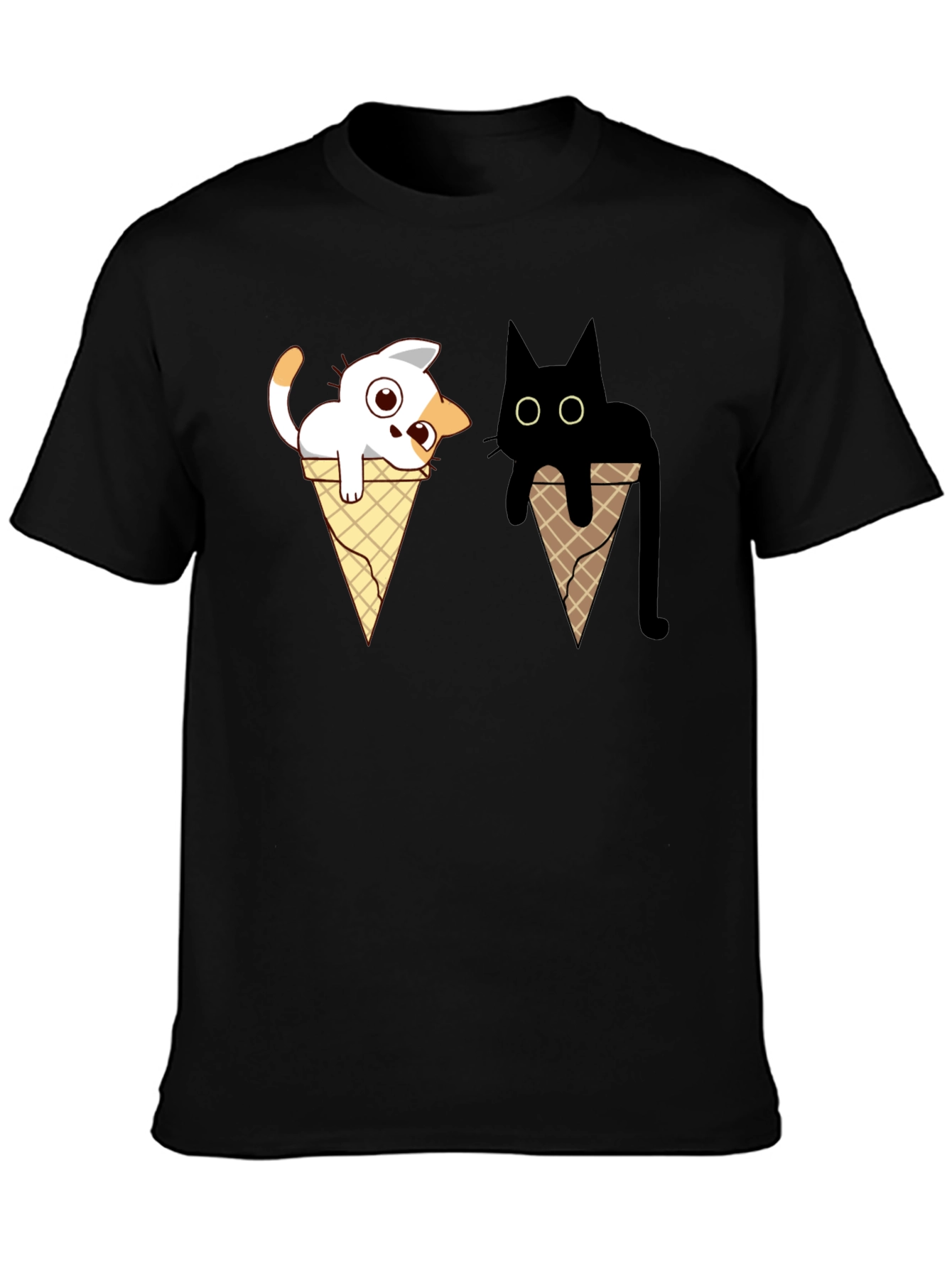 Cute Cat Ice Cream Cone T-Shirt