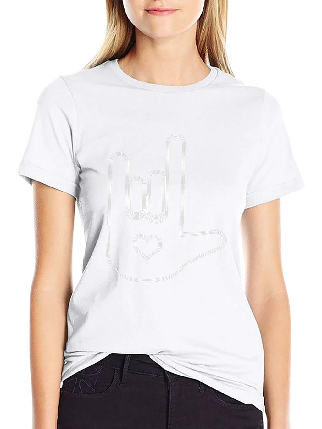 I Love You Sign Language Black T-Shirt