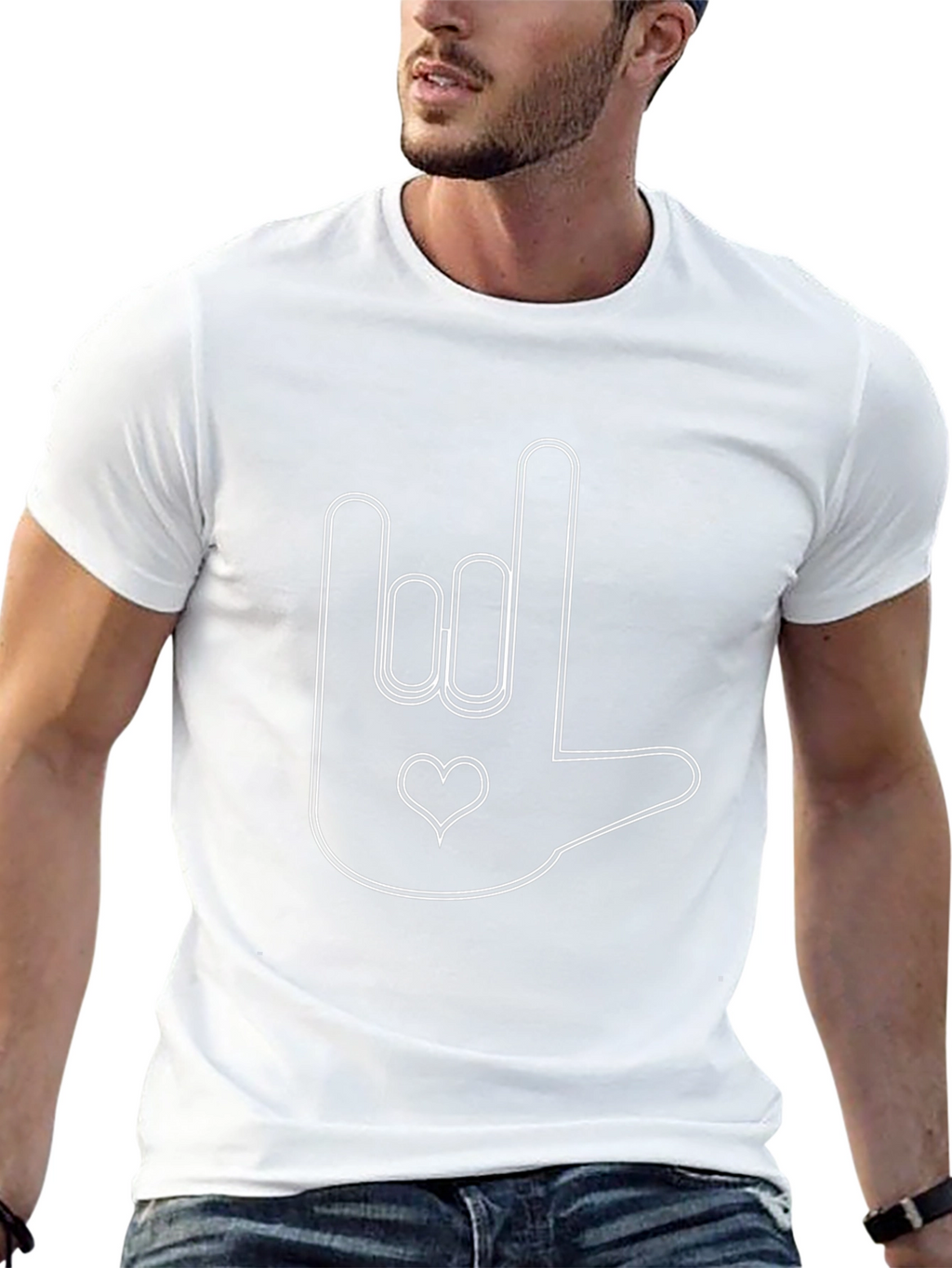 I Love You Sign Language Black T-Shirt