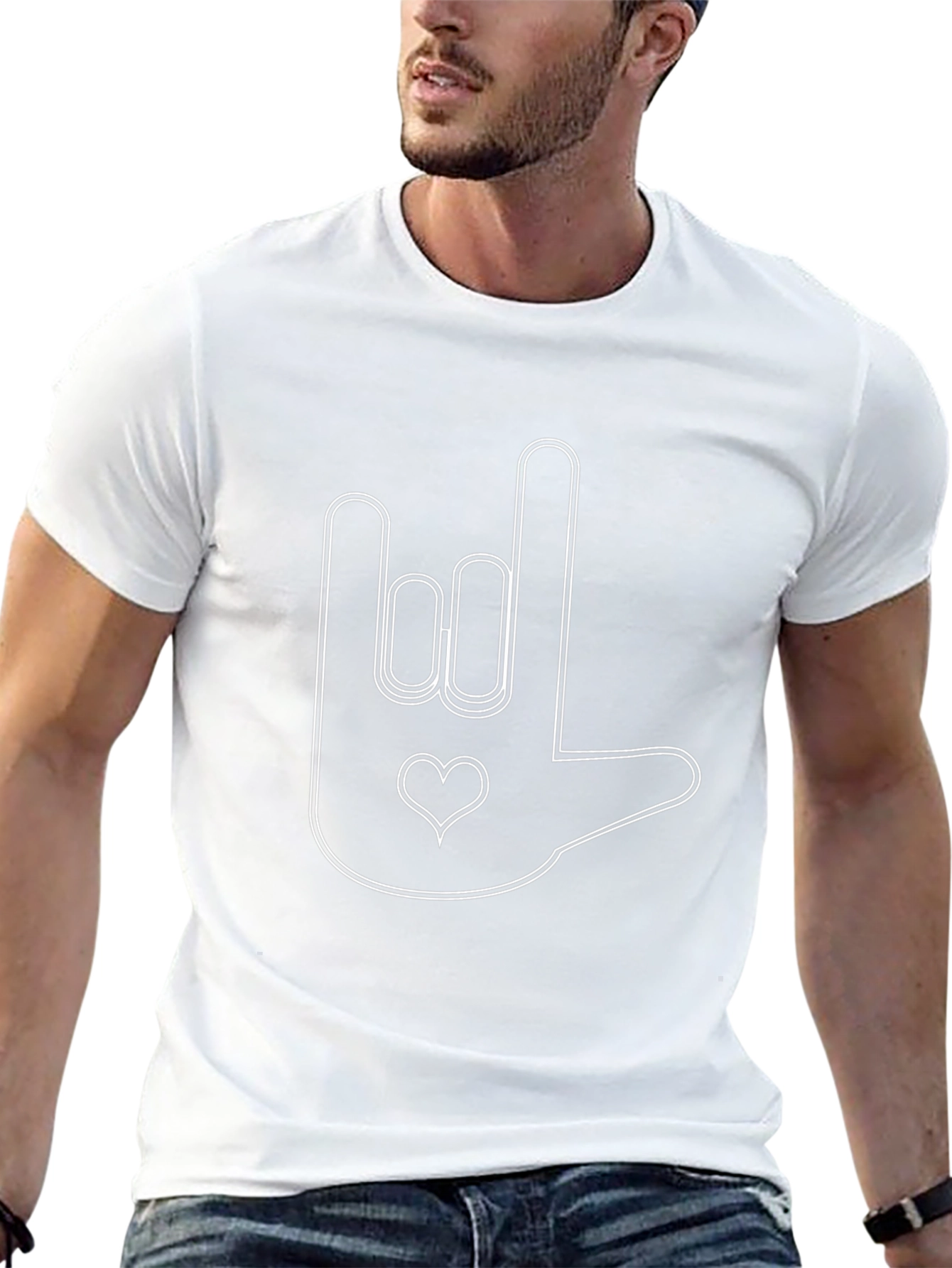 I Love You Sign Language Black T-Shirt