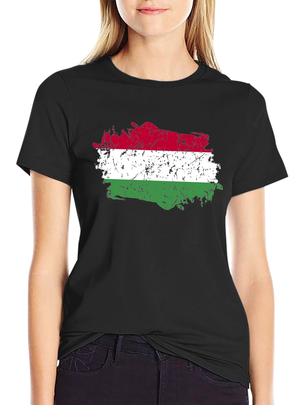 Hungary Flag Distressed T-Shirt