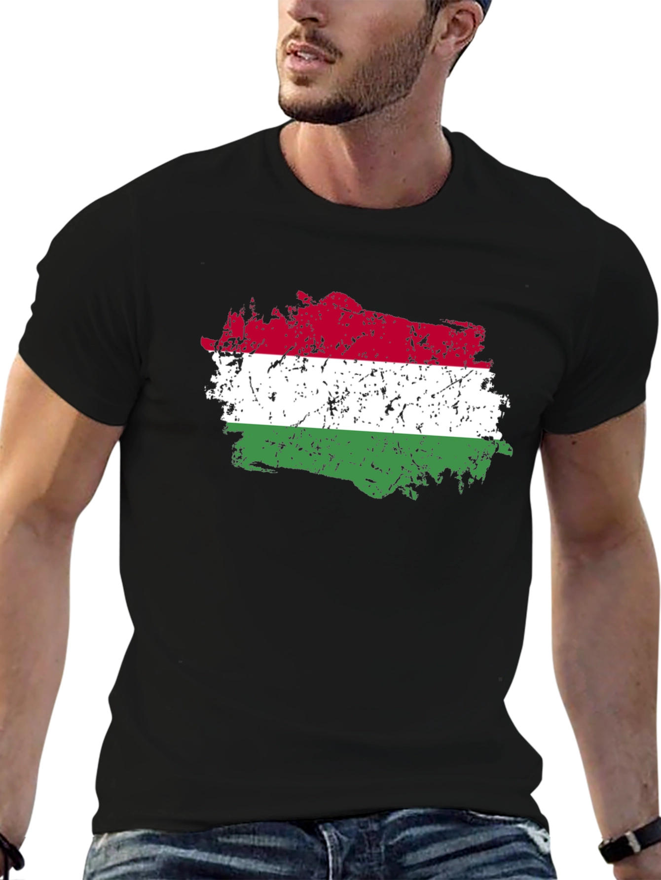 Hungary Flag Distressed T-Shirt