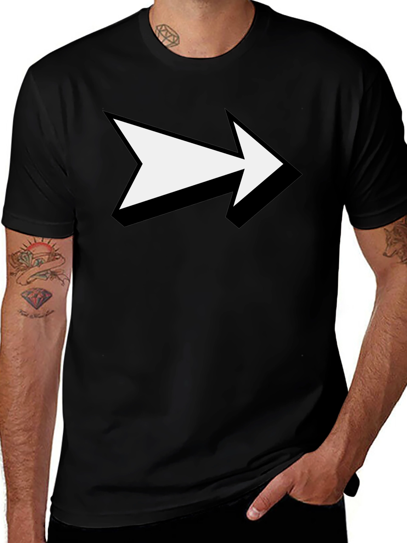 Forward Arrow Black T-Shirt