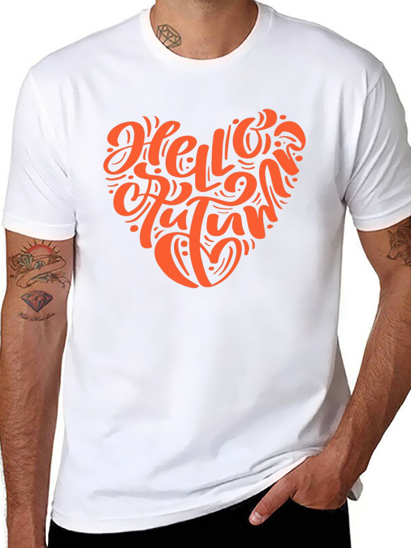 Hello Autumn Black T-Shirt