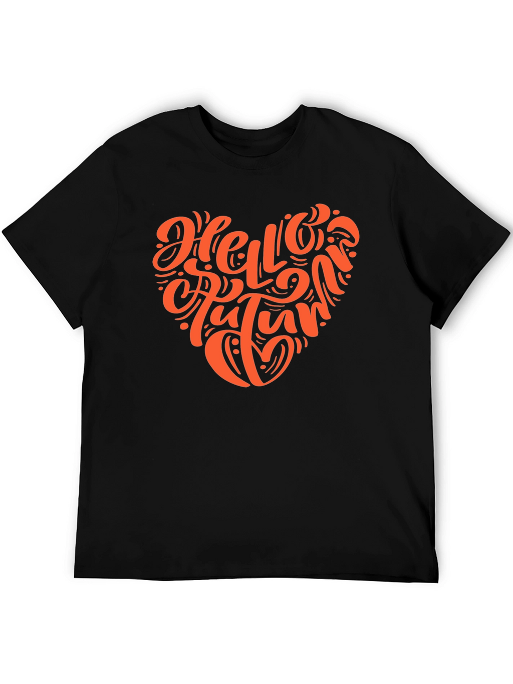 Hello Autumn Black T-Shirt