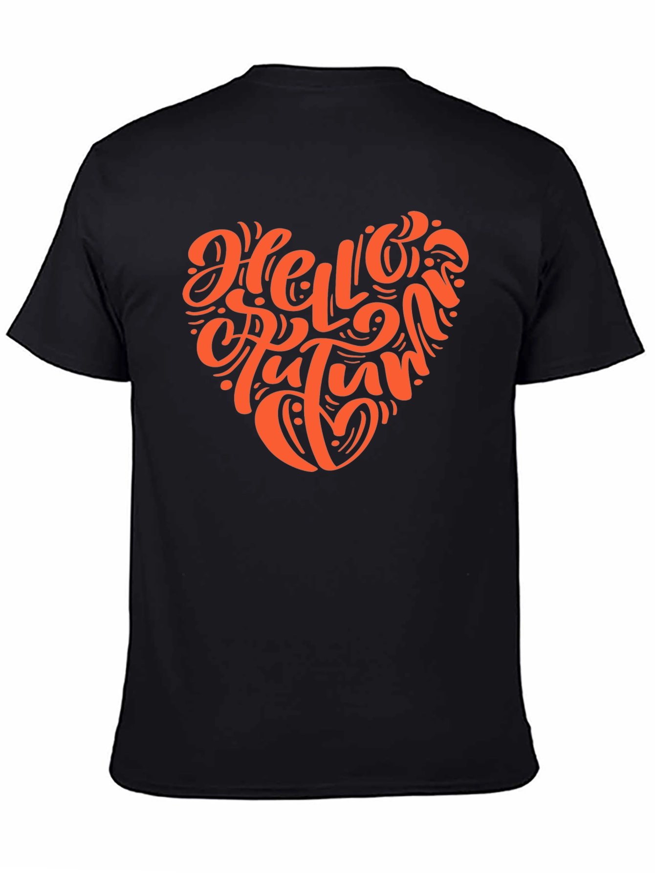 Hello Autumn Black T-Shirt