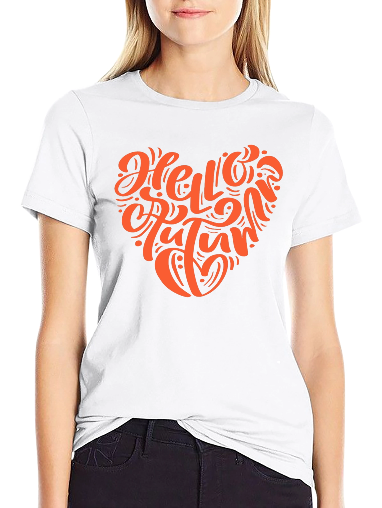 Hello Autumn Black T-Shirt