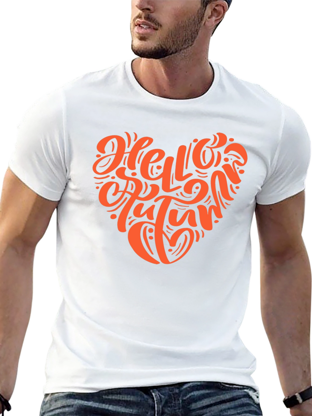 Hello Autumn Black T-Shirt