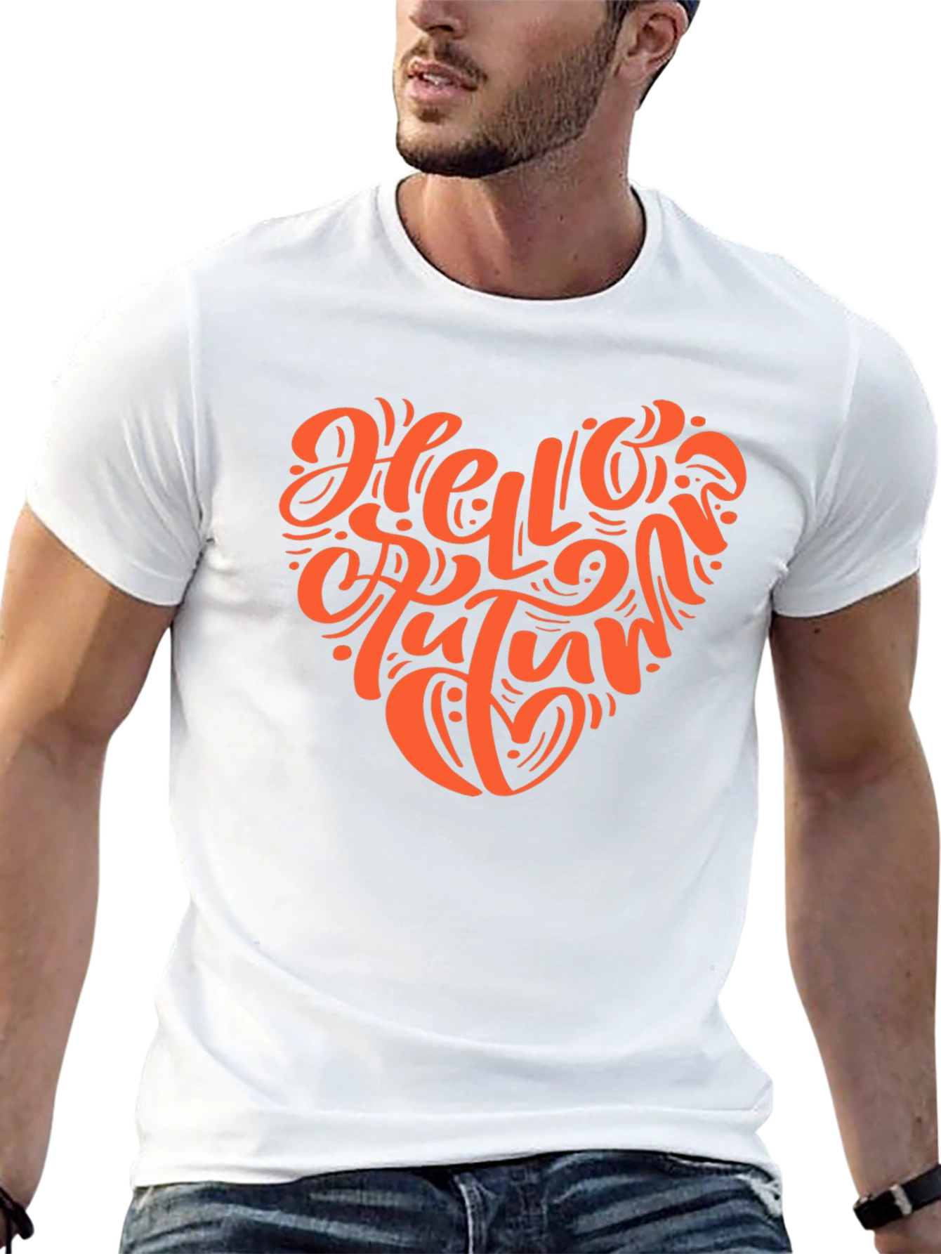 Hello Autumn Black T-Shirt