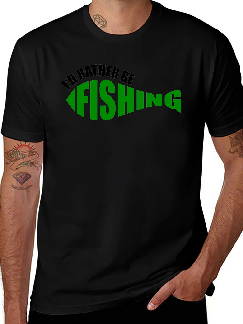 Id Rather Be Fishing Graphic T-Shirt