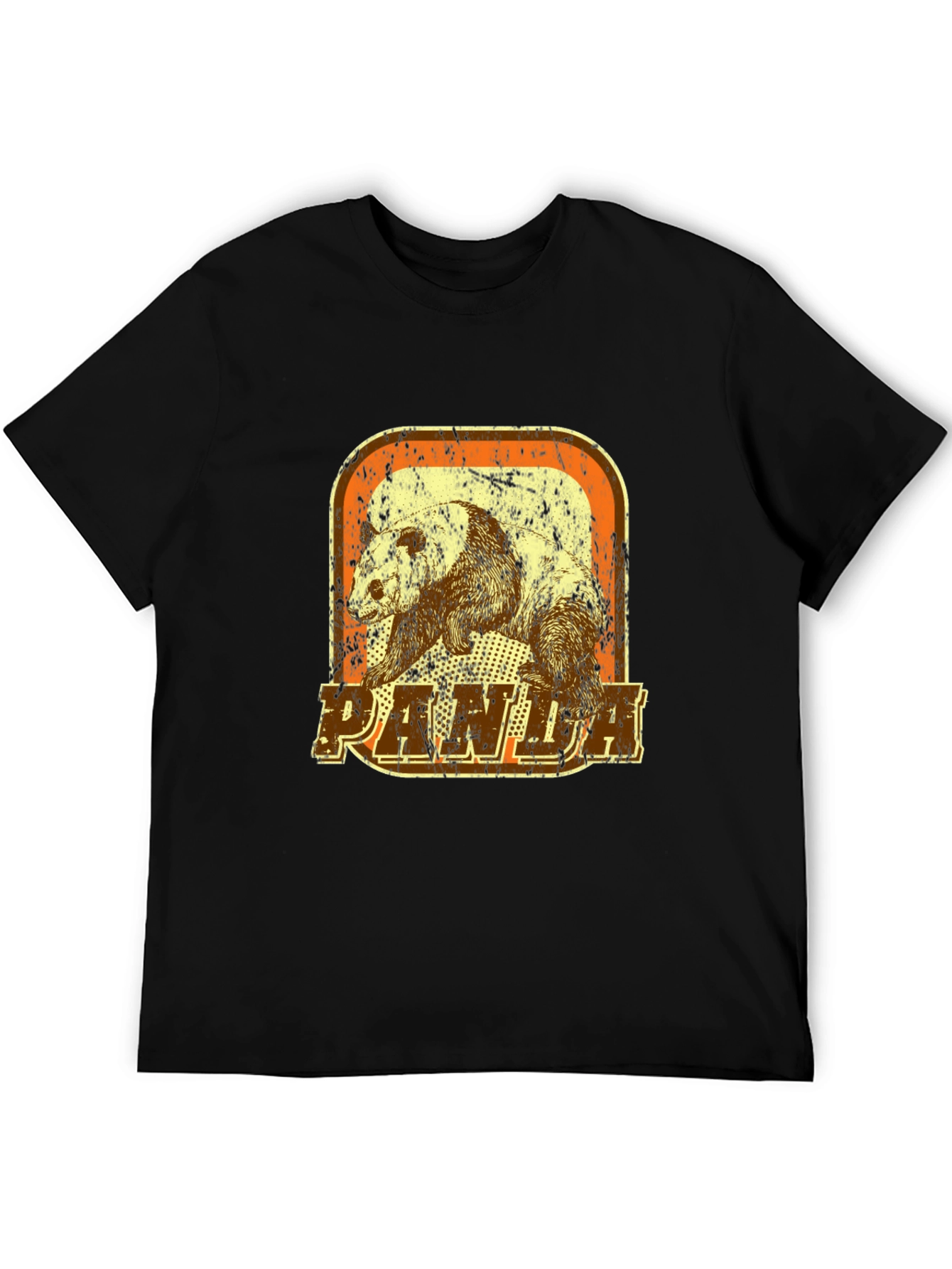 Vintage Panda Graphic T-Shirt - Distressed Design