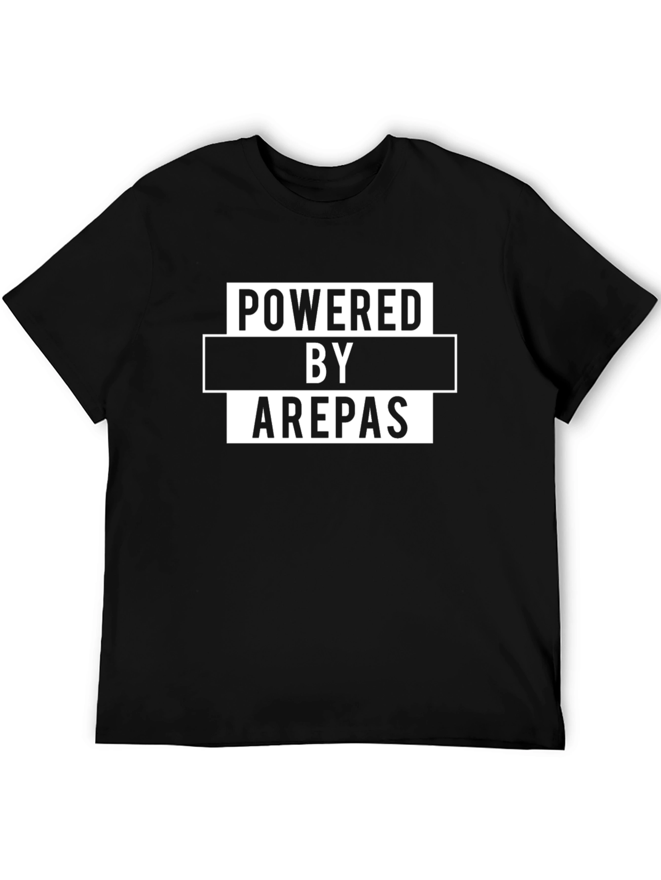 Powered By Arepas Black Graphic Tee