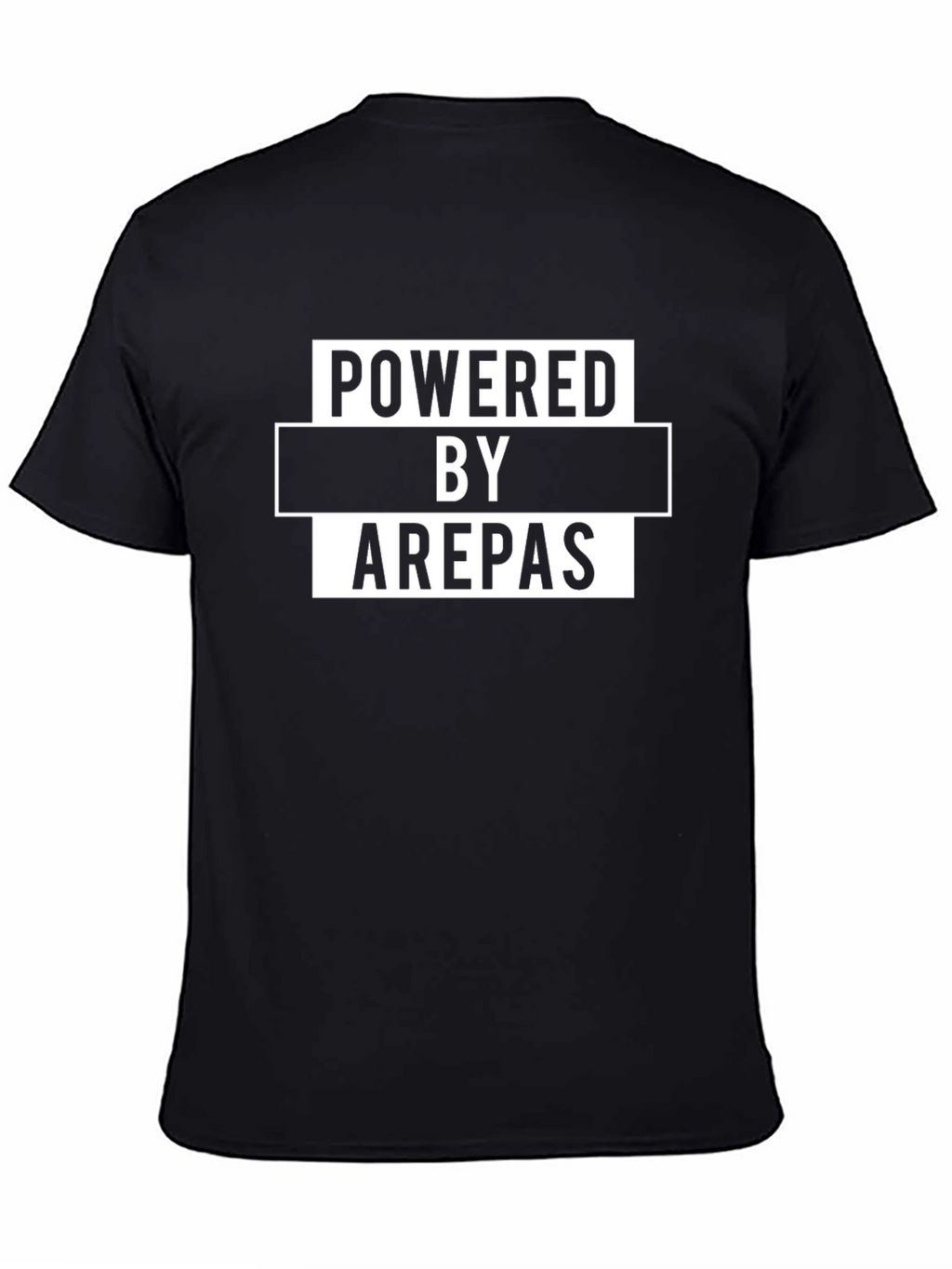 Powered By Arepas Black Graphic Tee