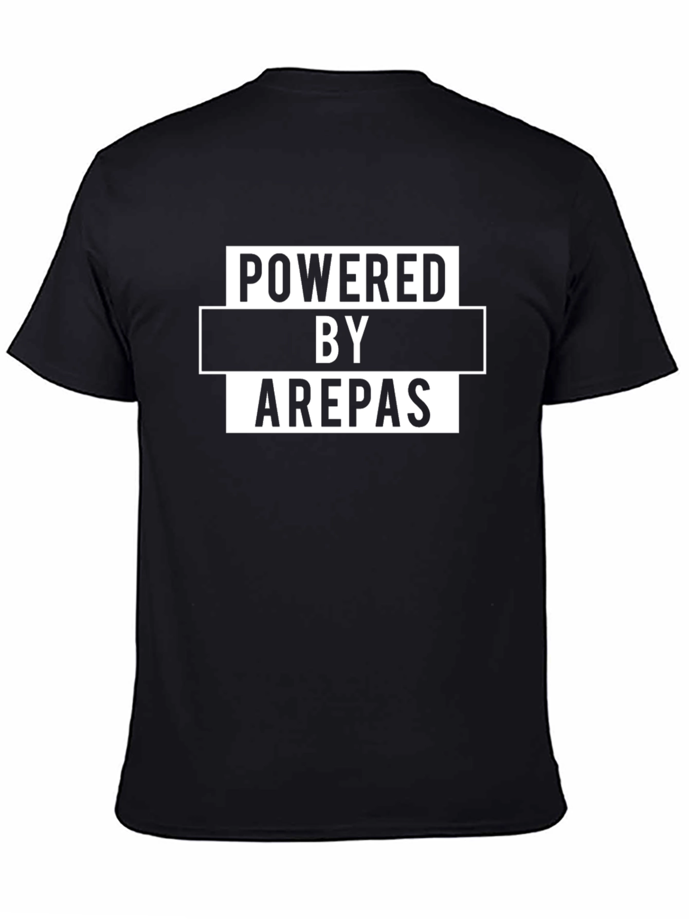 Powered By Arepas Black Graphic Tee
