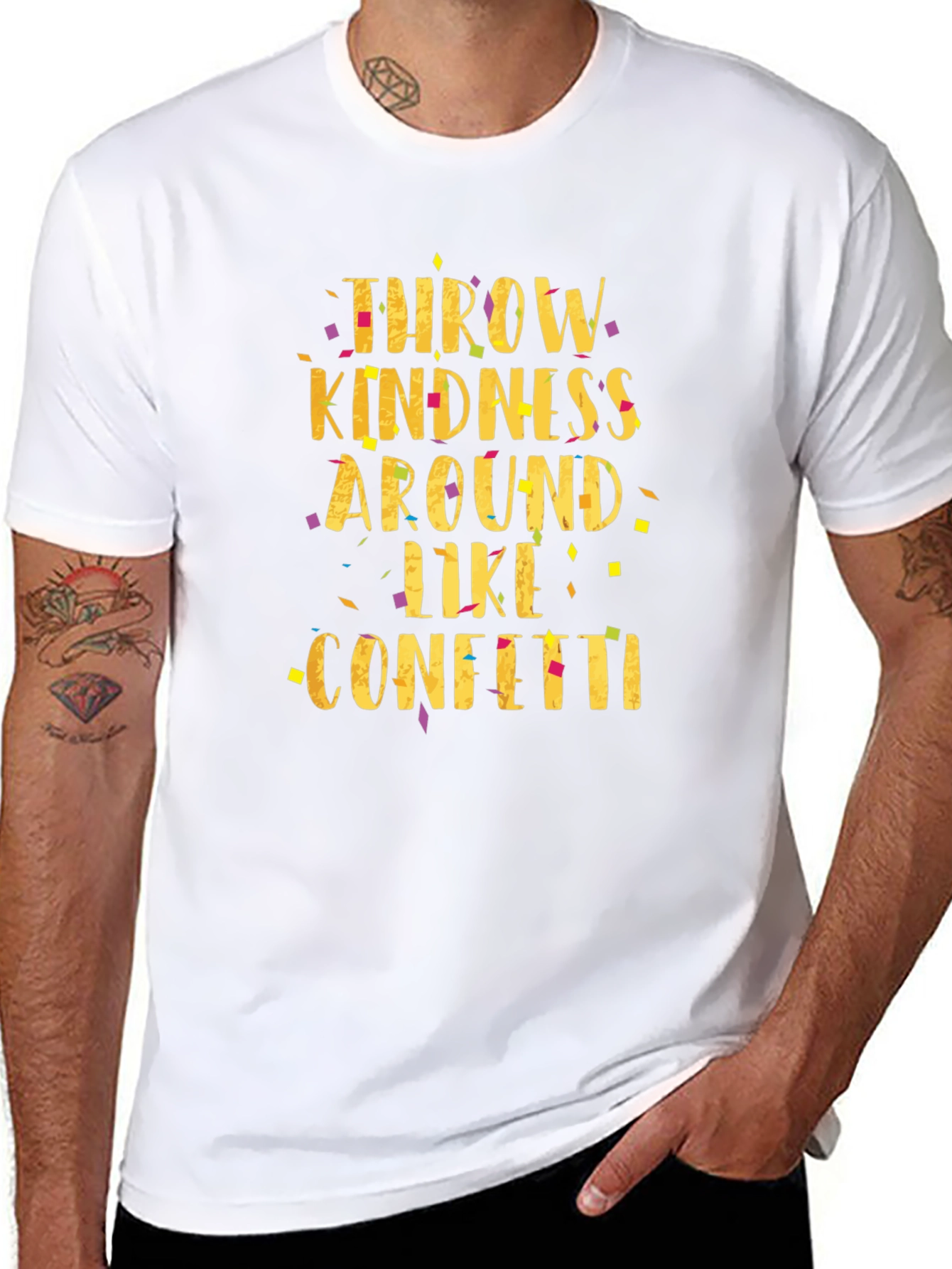 Throw Kindness Like Confetti Black T-Shirt